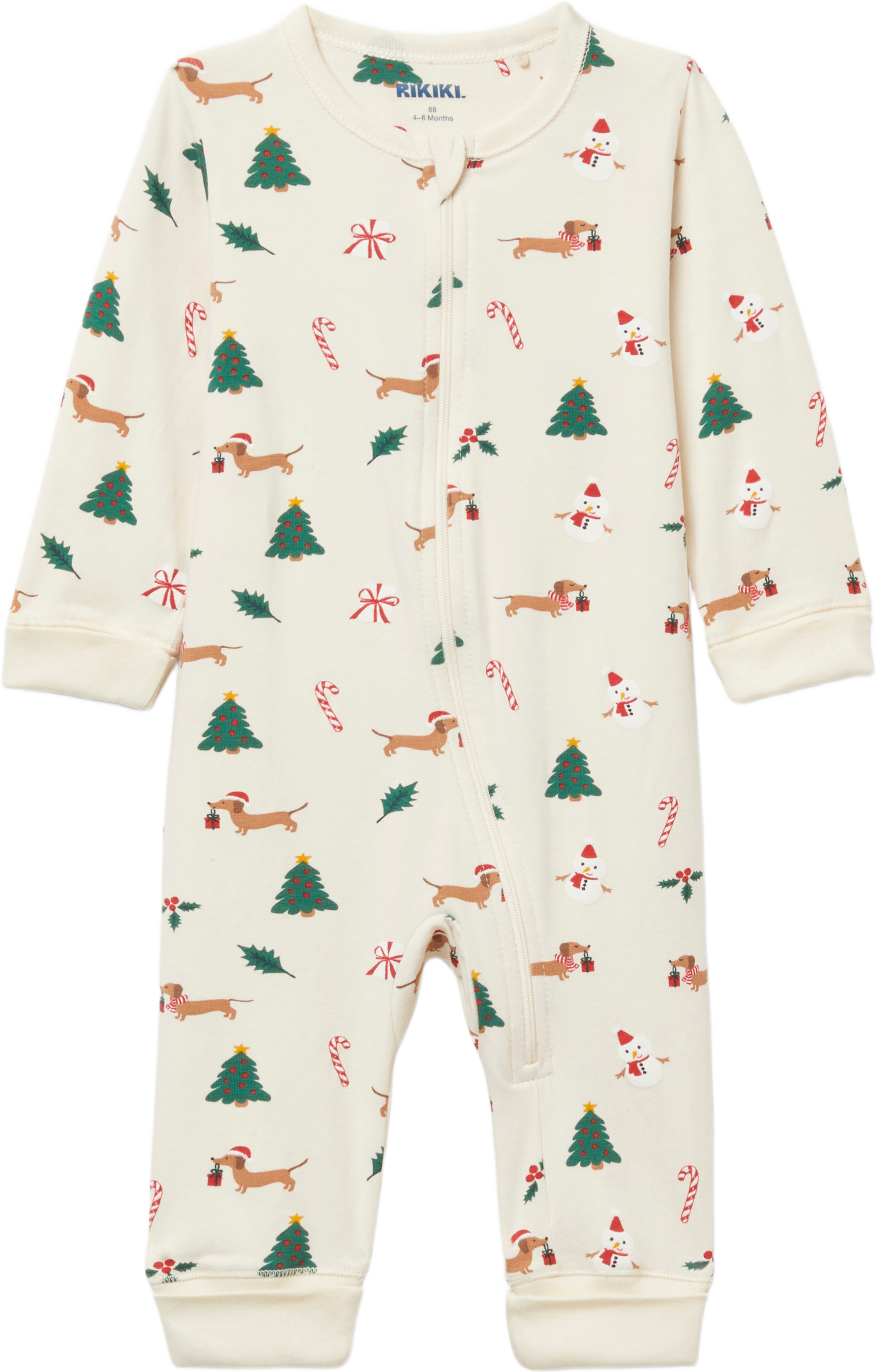 Pyjamas med dragkedja LONNIE XMAS, från RIKIKI, i färgen Multi Print. Klicka för att öppna bilden i stort format