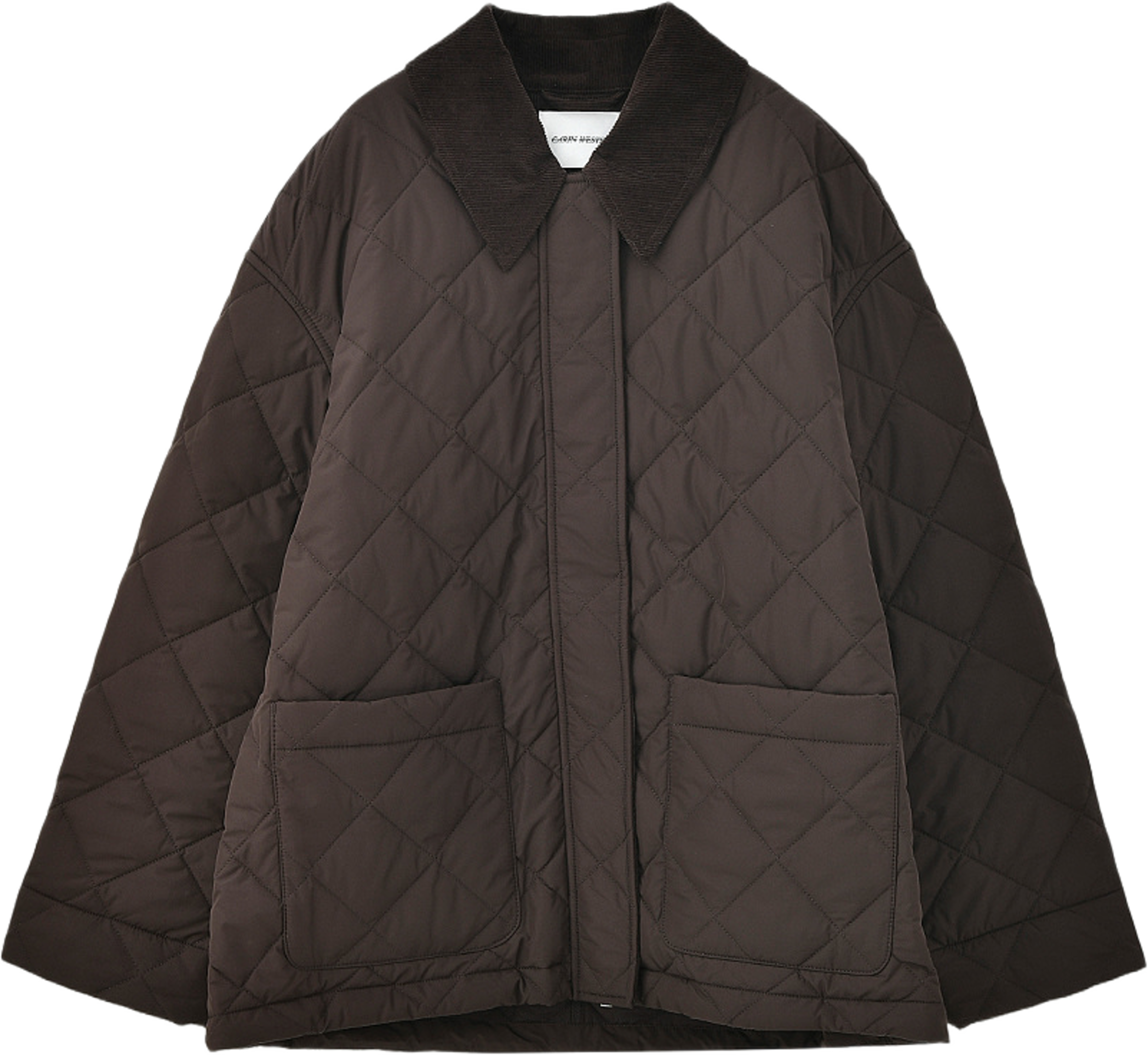 Quiltad jacka ALVIE, från Carin Wester, i färgen Dark Brown. Klicka för att öppna bilden i stort format