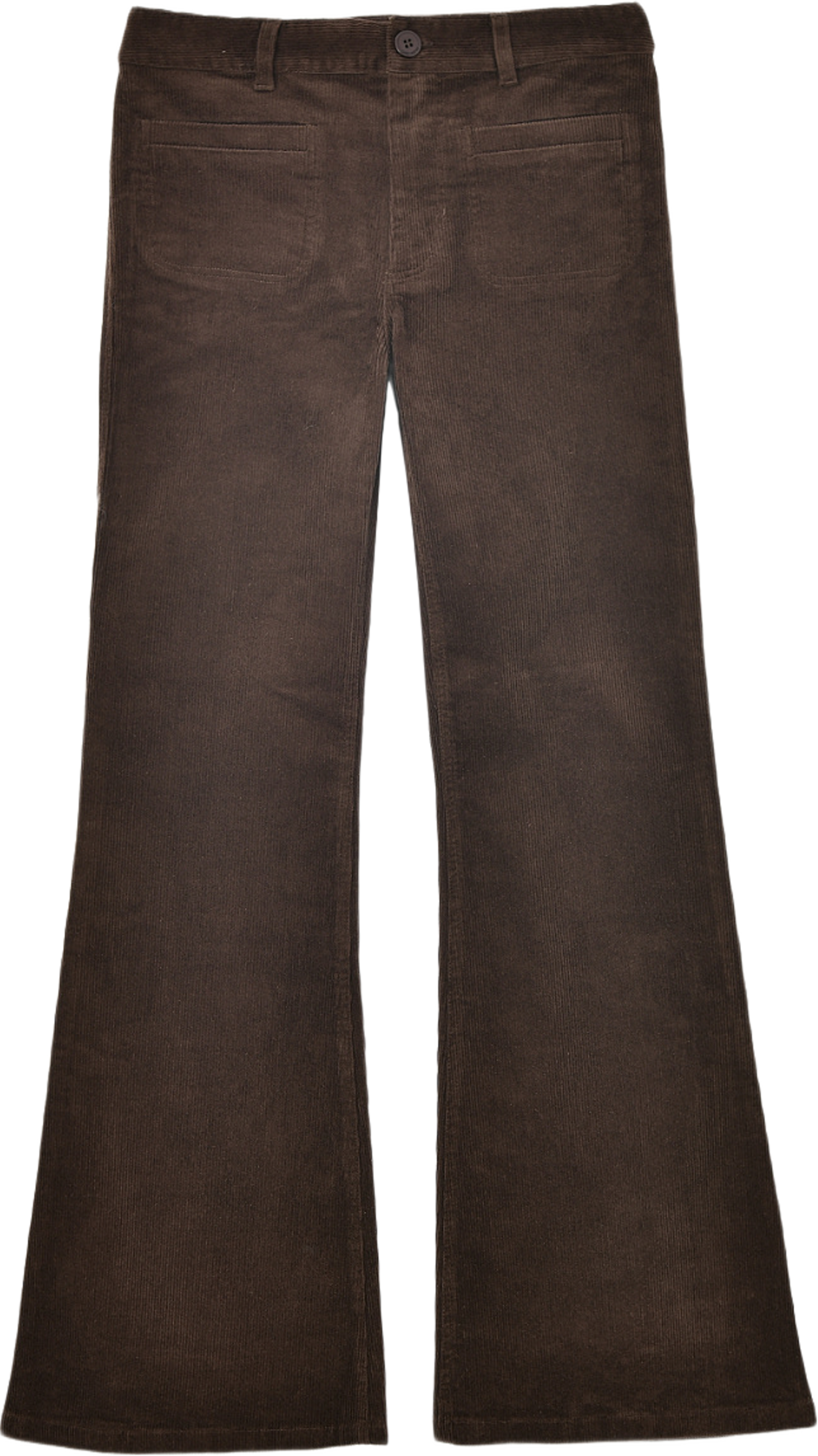 Utsvängda manchesterbyxor VIOLET, från Carin Wester, i färgen Dark Brown. Klicka för att öppna bilden i stort format