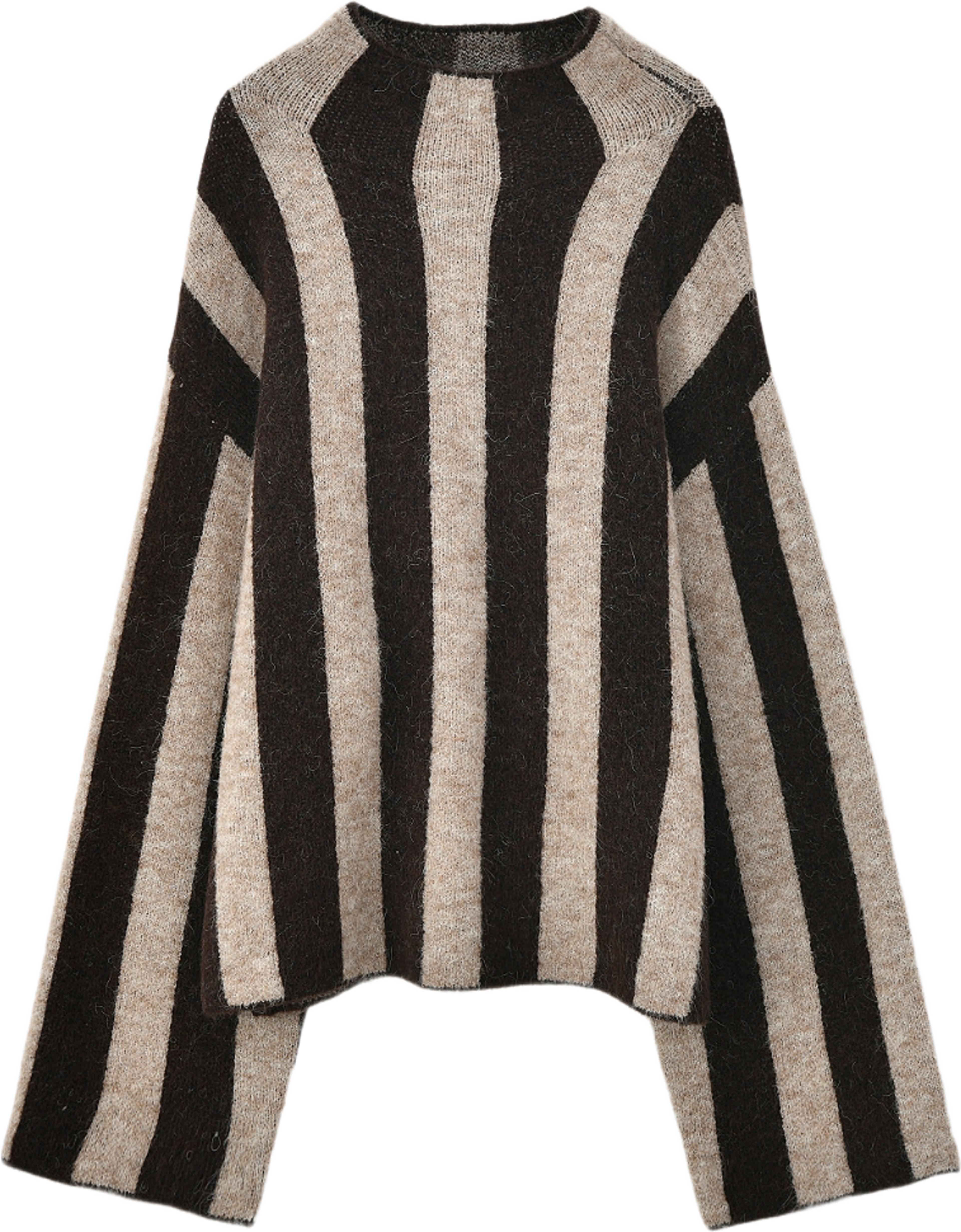 Mönstrad jumper LILLE, från Carin Wester, i färgen Brown Stripe. Klicka för att öppna bilden i stort format