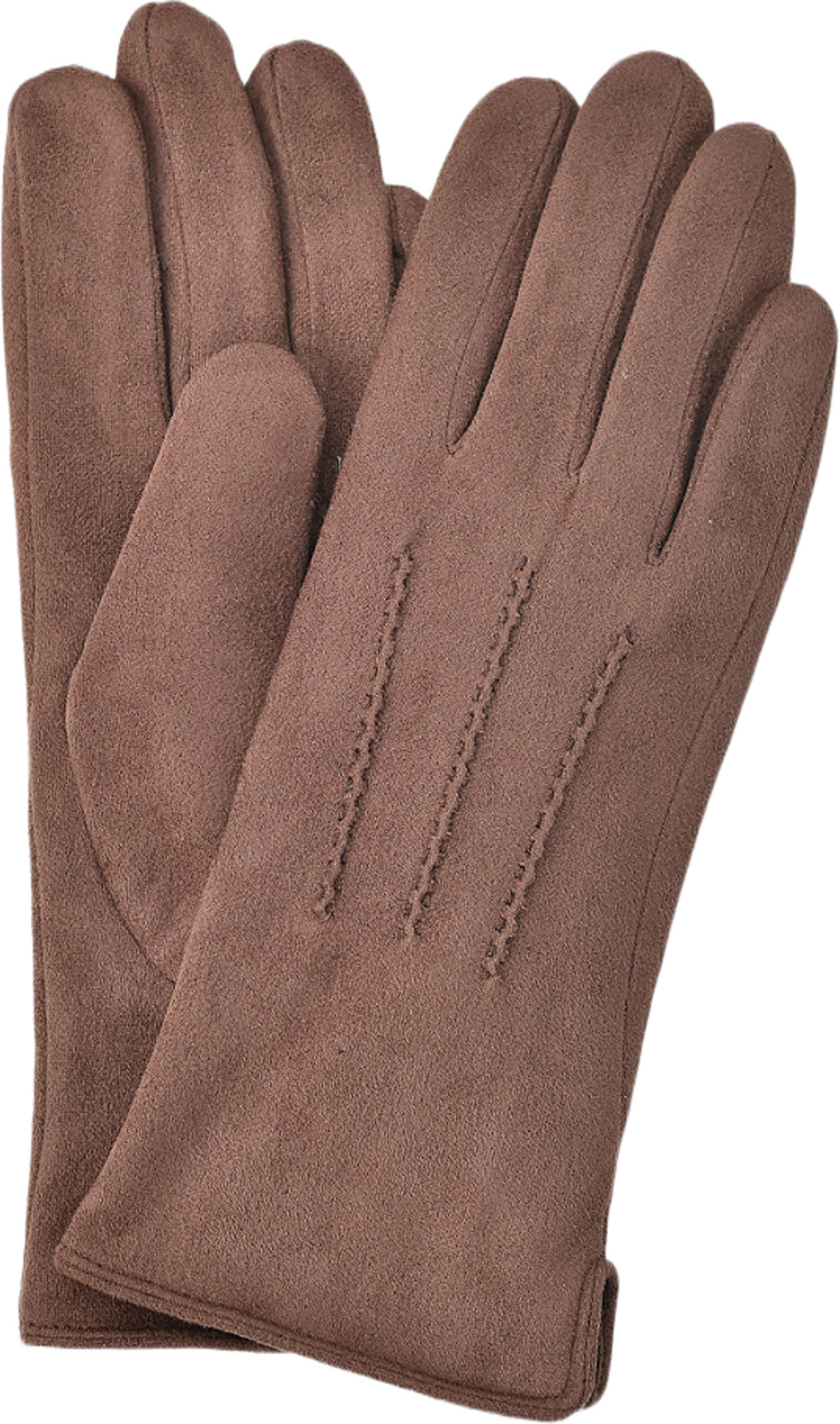 Handskar i mockaimitation EMMY, från Å WOMAN, i färgen Dark Brown. Klicka för att öppna bilden i stort format