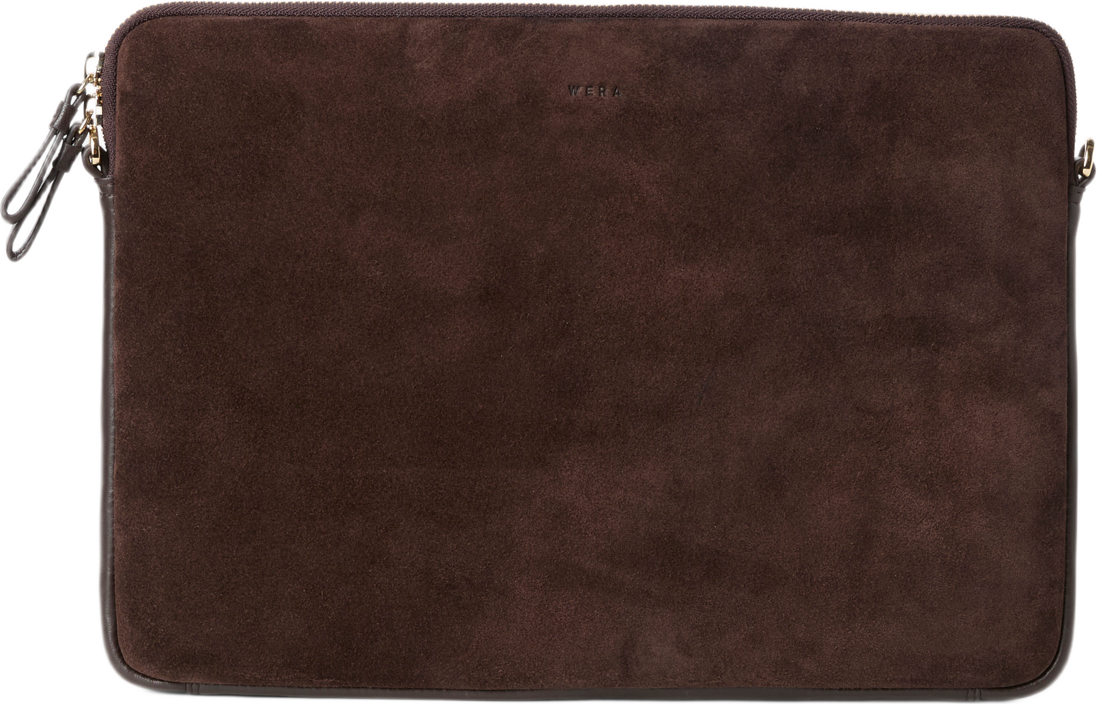 Laptopfodral i skinn TESS 13 tum, från Wera, i färgen Dk Brown Suede. Klicka för att öppna bilden i stort format