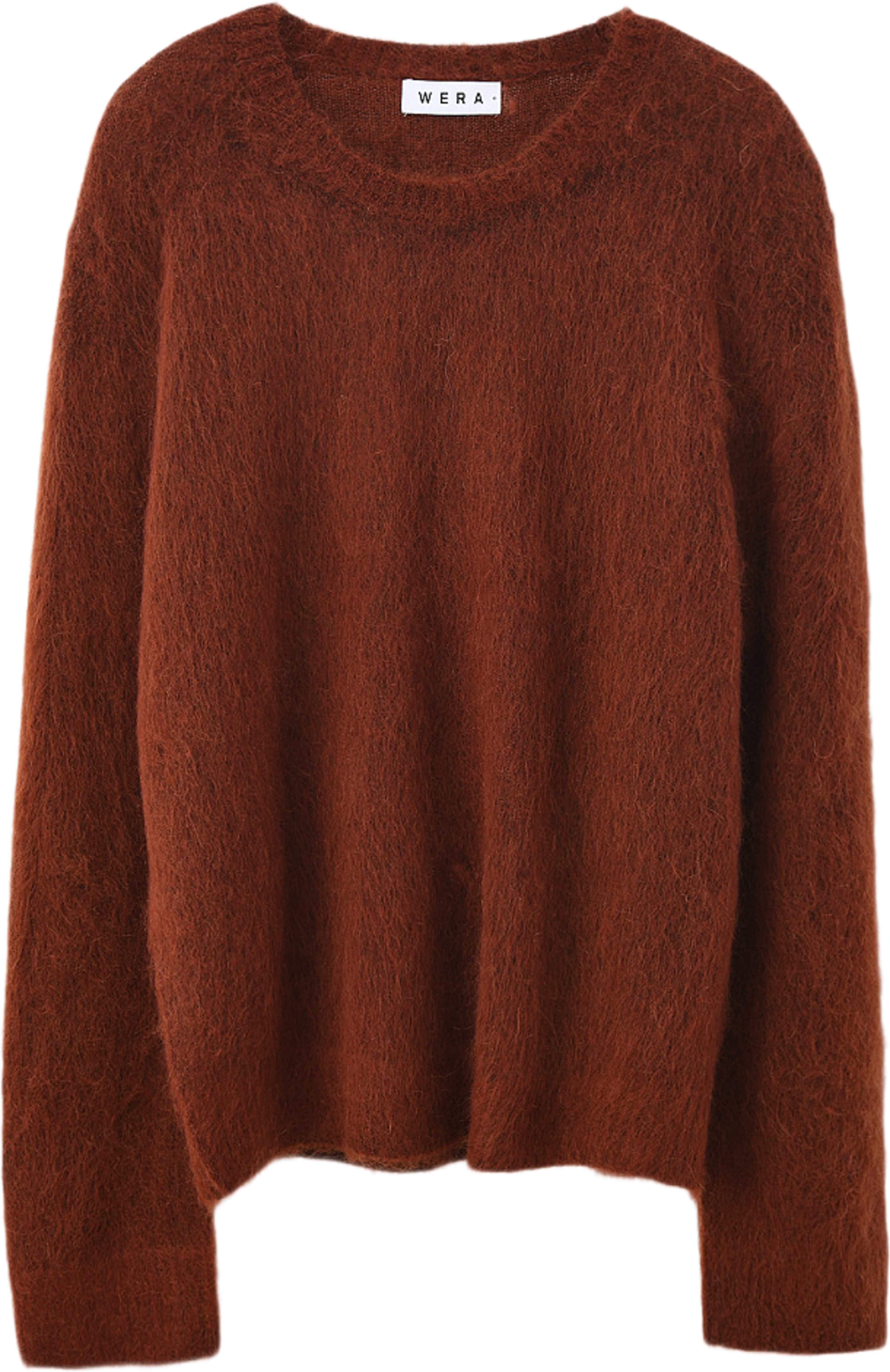 Jumper i mohairmix MARAIS, från Wera, i färgen Rust. Klicka för att öppna bilden i stort format