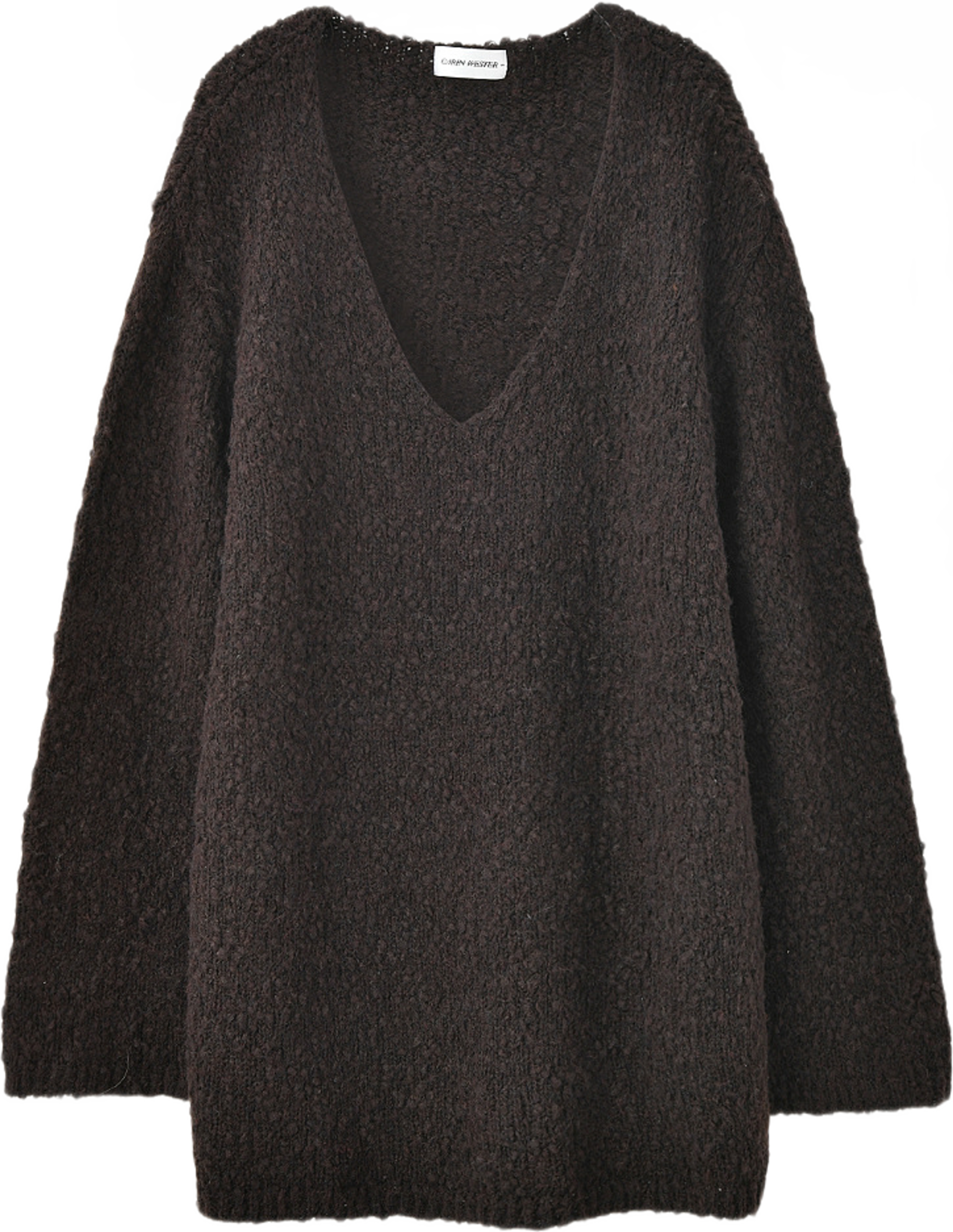 V-ringad jumper LUCELLA, från Carin Wester, i färgen Brown. Klicka för att öppna bilden i stort format