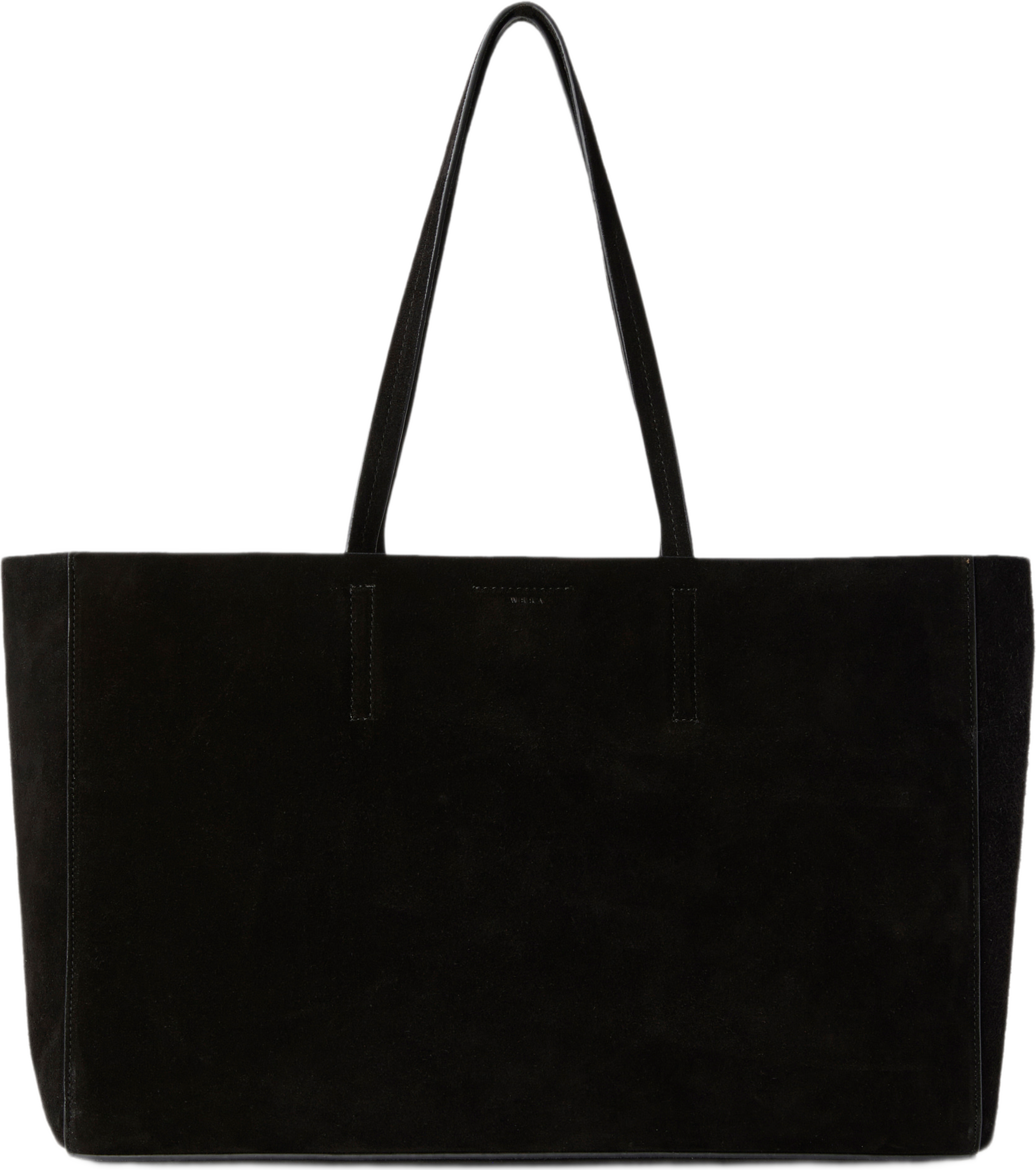 Totebag i mocka LUNA, från Wera, i färgen Black/Beige. Klicka för att öppna bilden i stort format