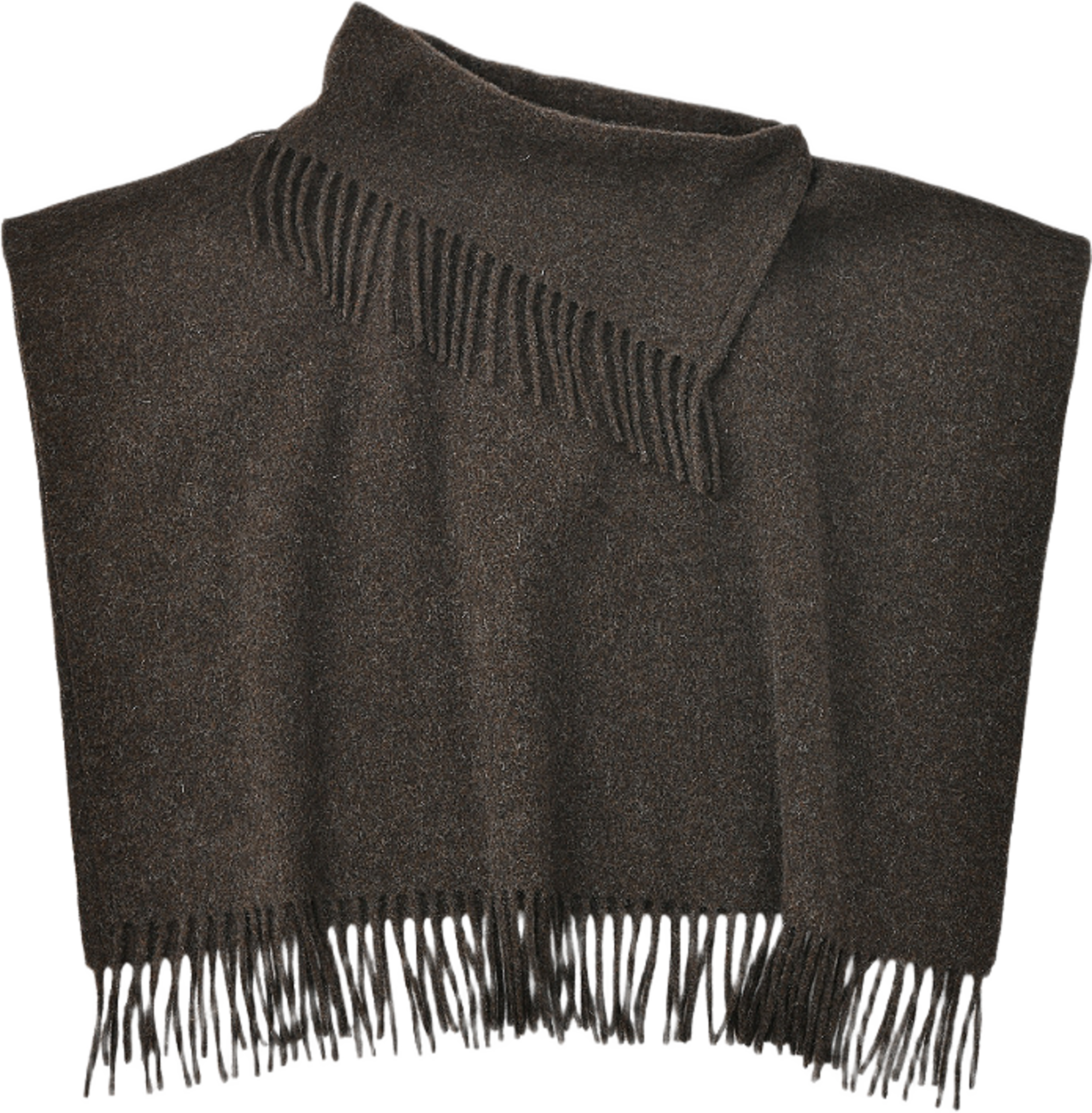Poncho i ull SELMA, från Wera, i färgen Brown Melange. Klicka för att öppna bilden i stort format