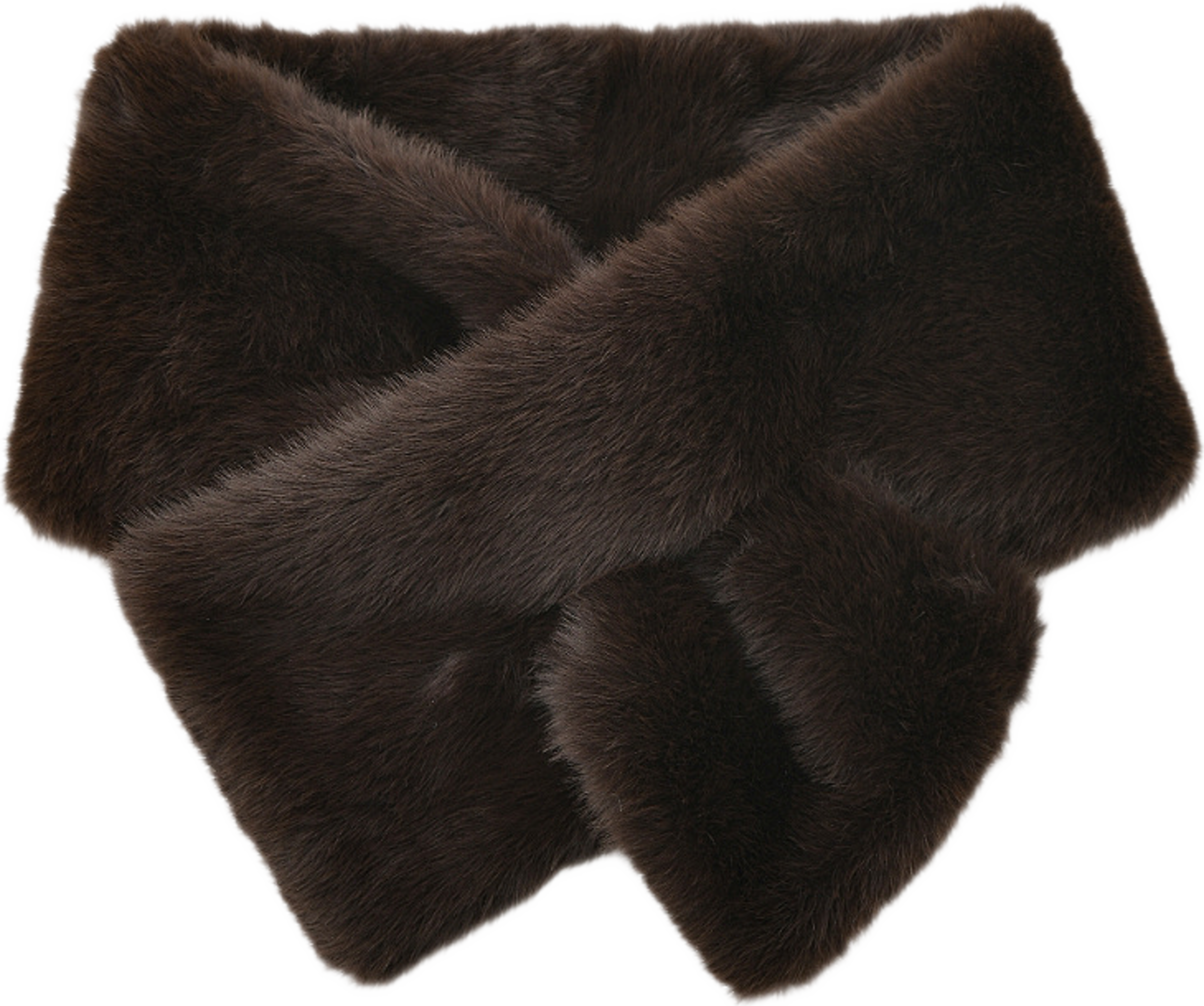 Scarf i fuskpäls AMMI, från Carin Wester, i färgen Dark Brown. Klicka för att öppna bilden i stort format