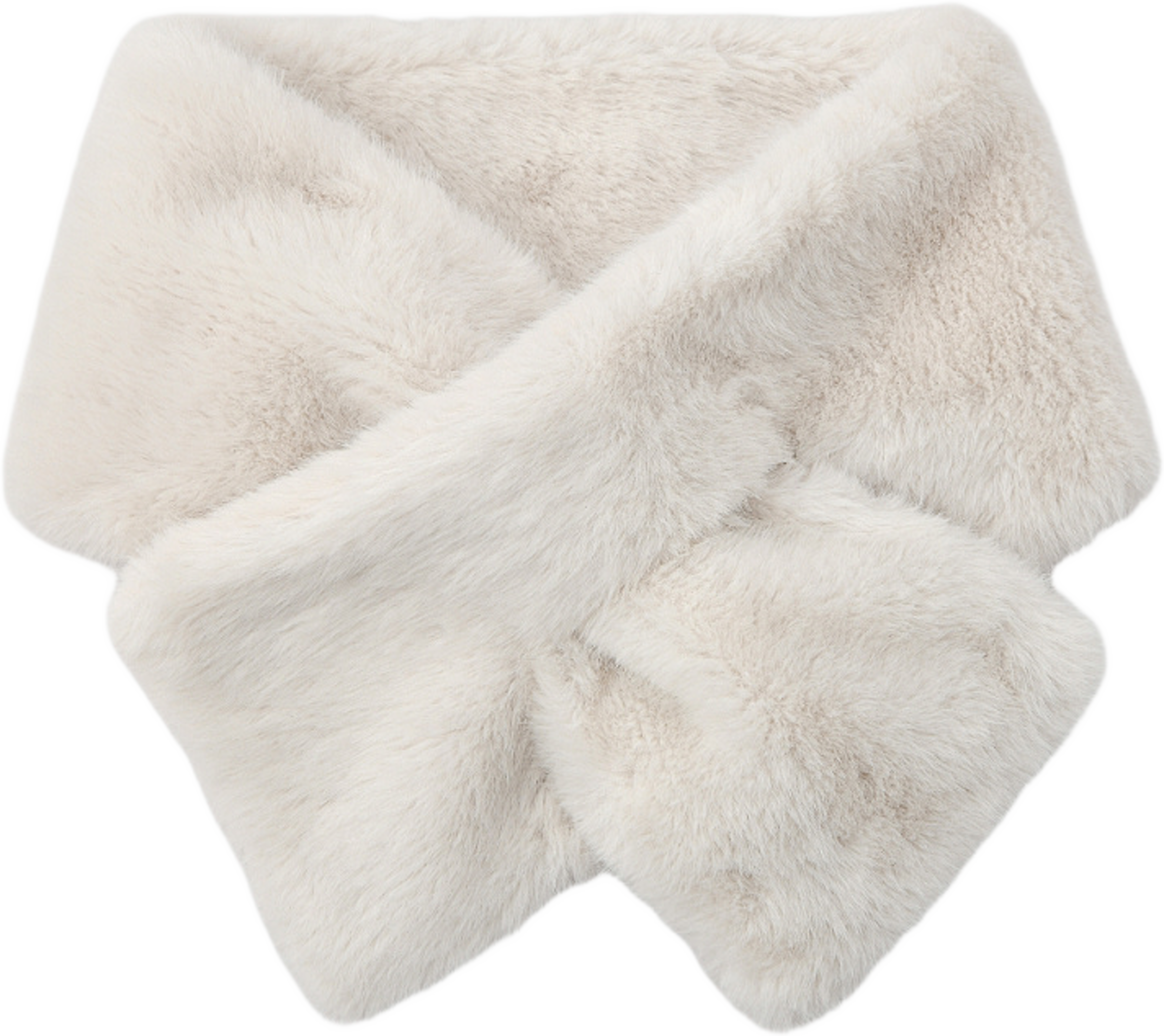 Scarf i fuskpäls AMMI, från Carin Wester, i färgen Cream White. Klicka för att öppna bilden i stort format