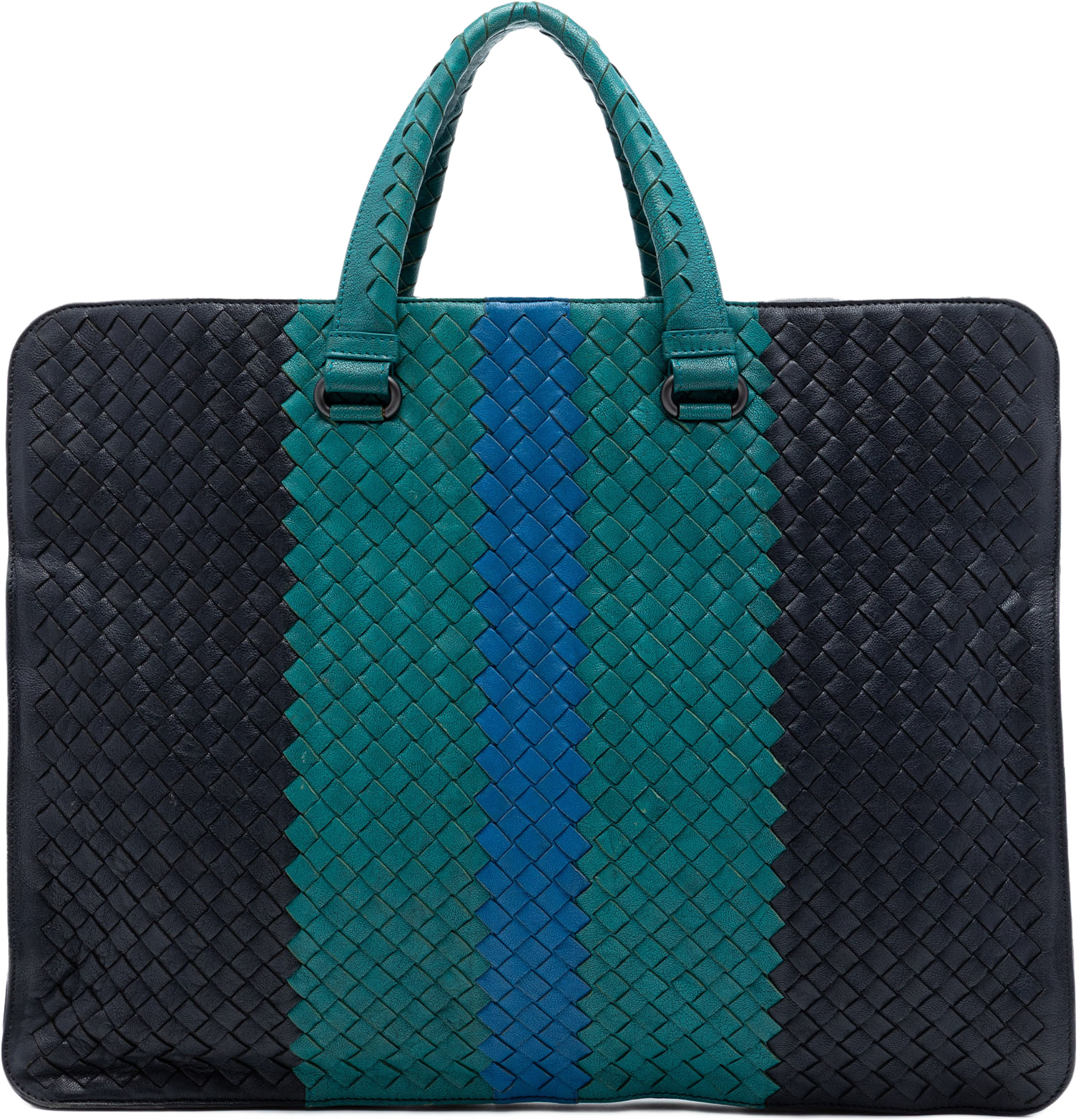 Bottega Veneta Nappa Intrecciato Club Fume Briefcase, från Luxclusif, i färgen black. Klicka för att öppna bilden i stort format