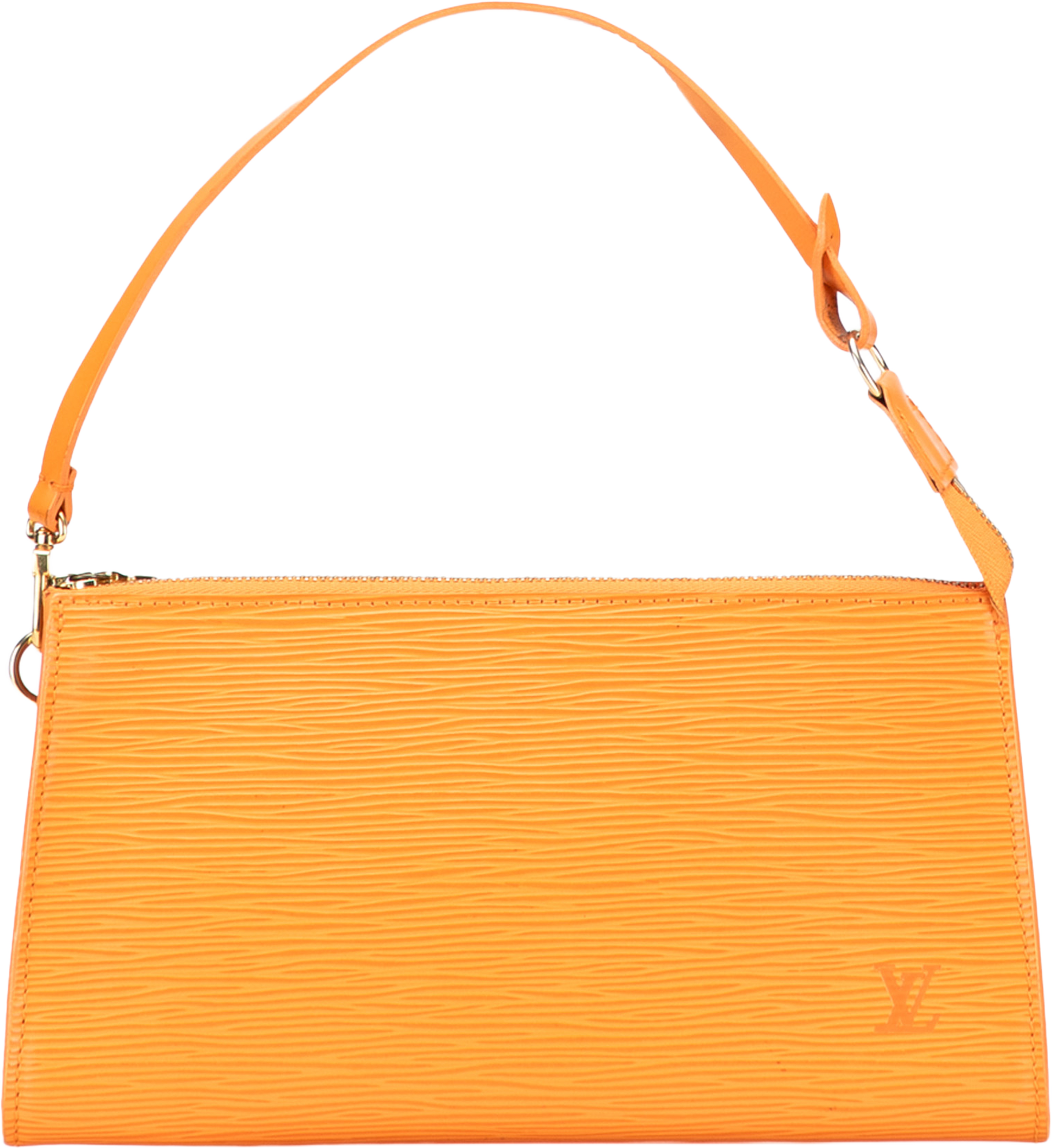 Louis Vuitton Epi Pochette Accessoires, från Luxclusif, i färgen orange. Klicka för att öppna bilden i stort format