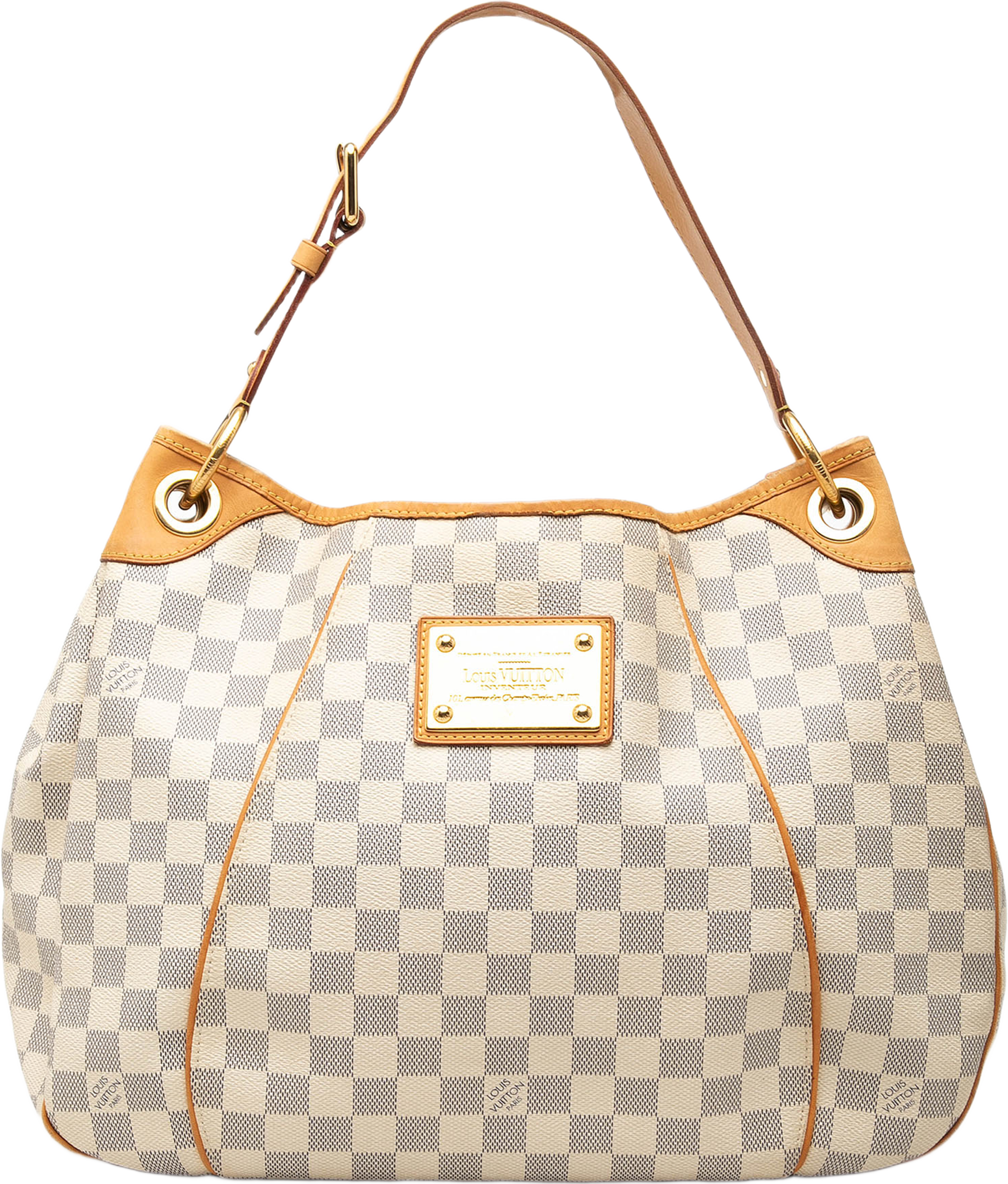 Louis Vuitton Damier Azur Galliera Pm, från Luxclusif, i färgen vit. Klicka för att öppna bilden i stort format