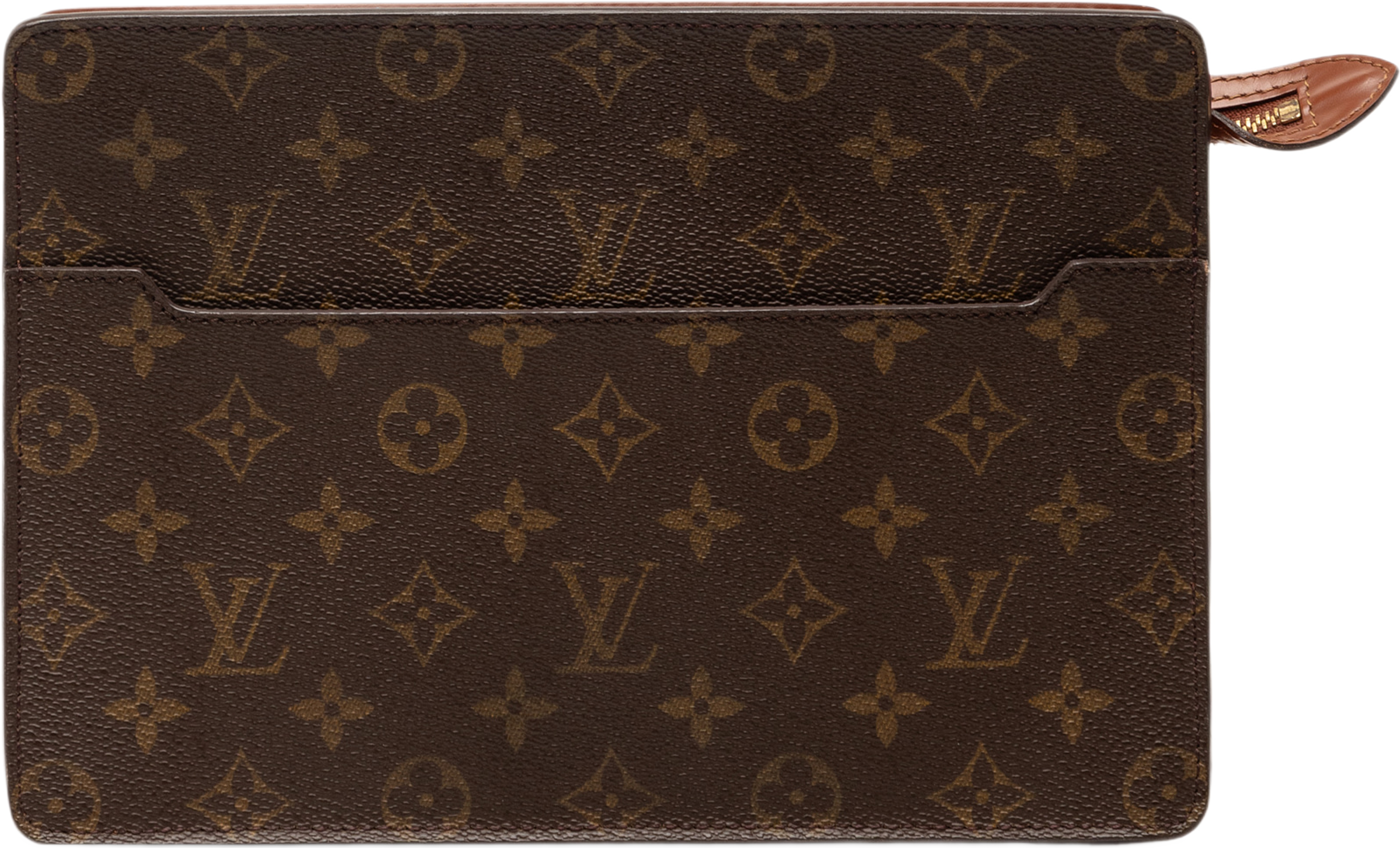 Louis Vuitton Monogram Pochette Homme, från Luxclusif, i färgen brown. Klicka för att öppna bilden i stort format