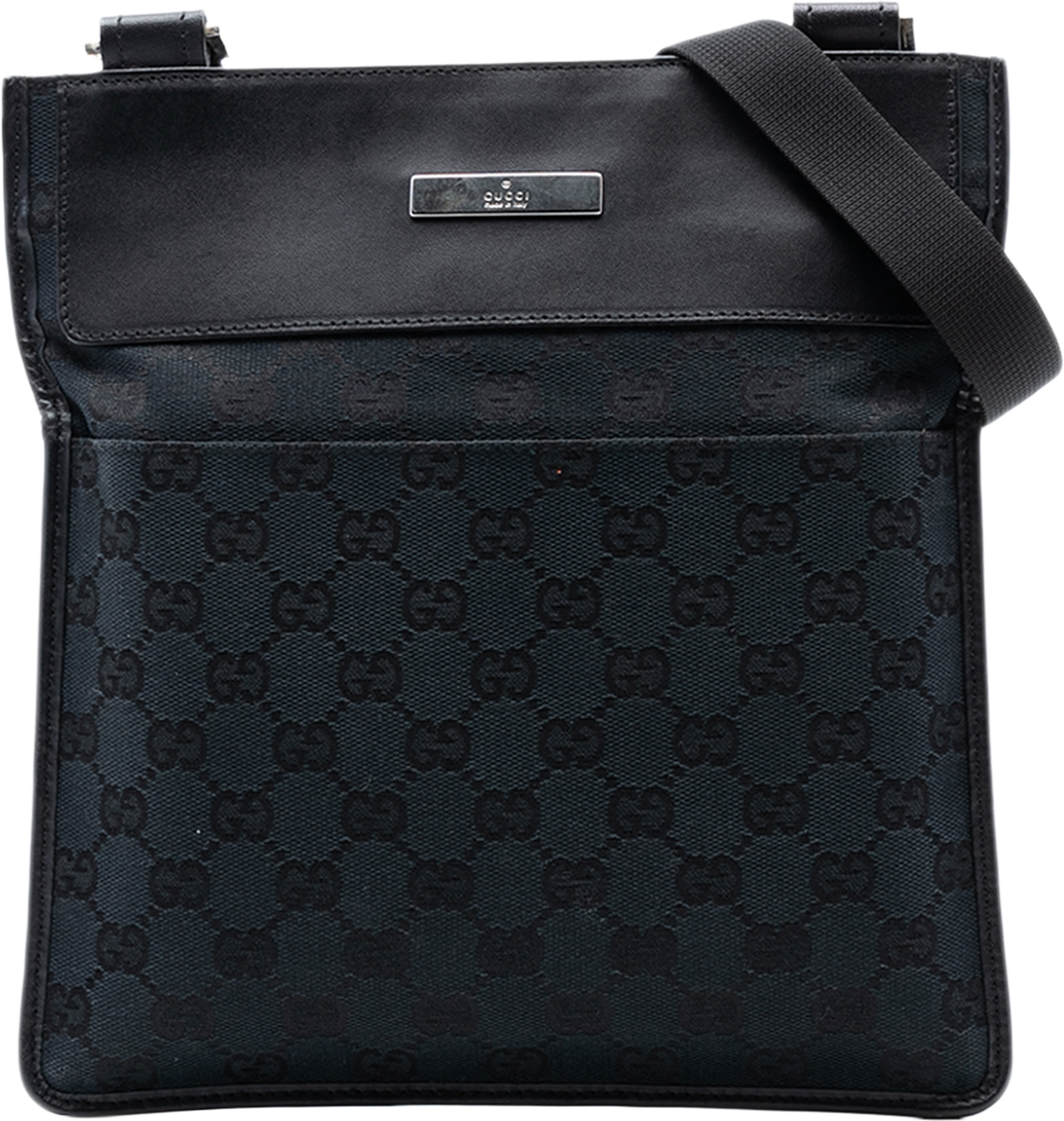 Gucci Gg Canvas Crossbody, från Luxclusif, i färgen navy. Klicka för att öppna bilden i stort format