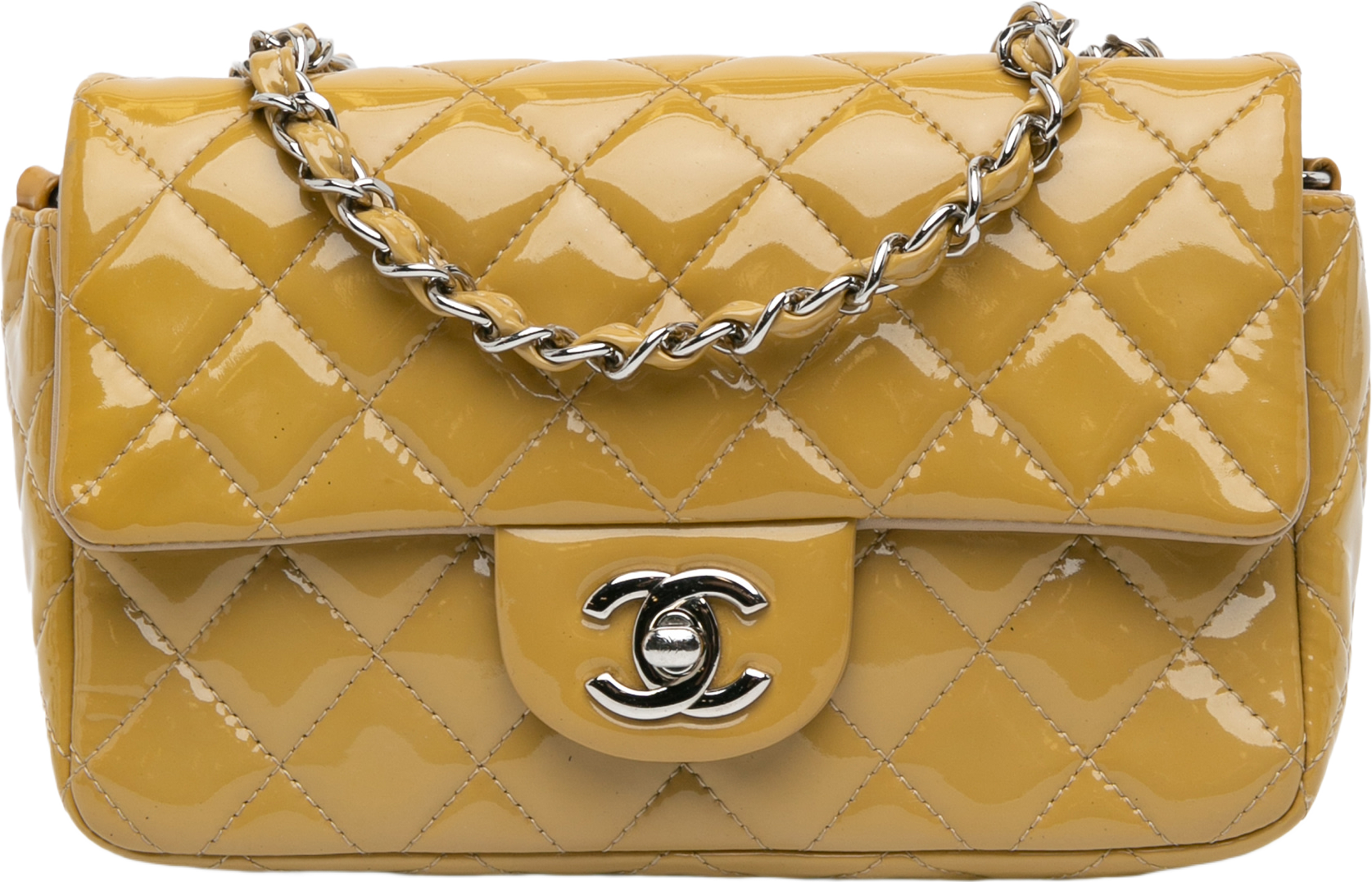 Chanel Mini Rectangular Classic Patent Single Flap