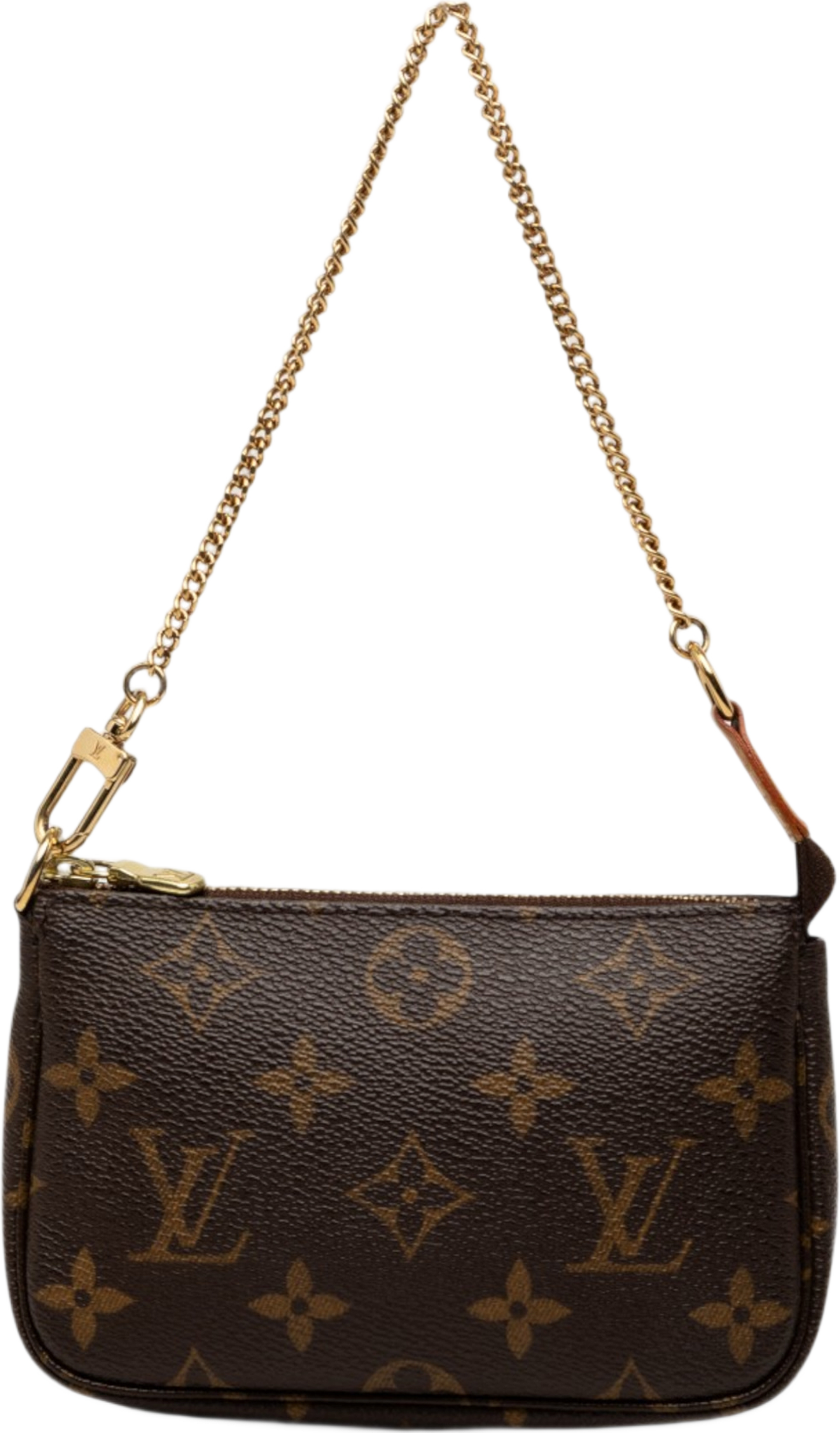 Louis Vuitton Monogram Mini Pochette Accessoires, från Luxclusif, i färgen brun. Klicka för att öppna bilden i stort format