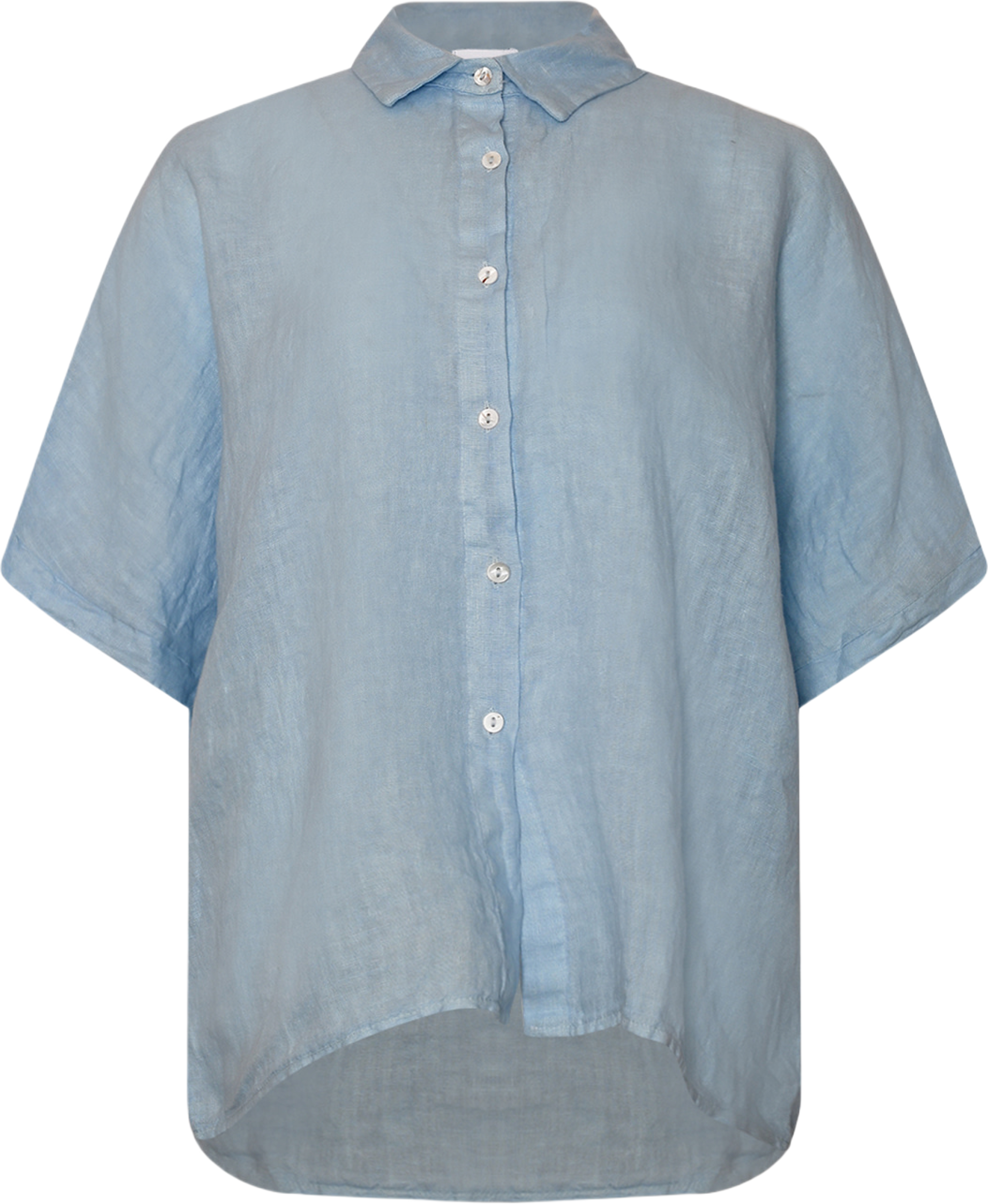 Abbi, Shirt, Linen - Light Blue