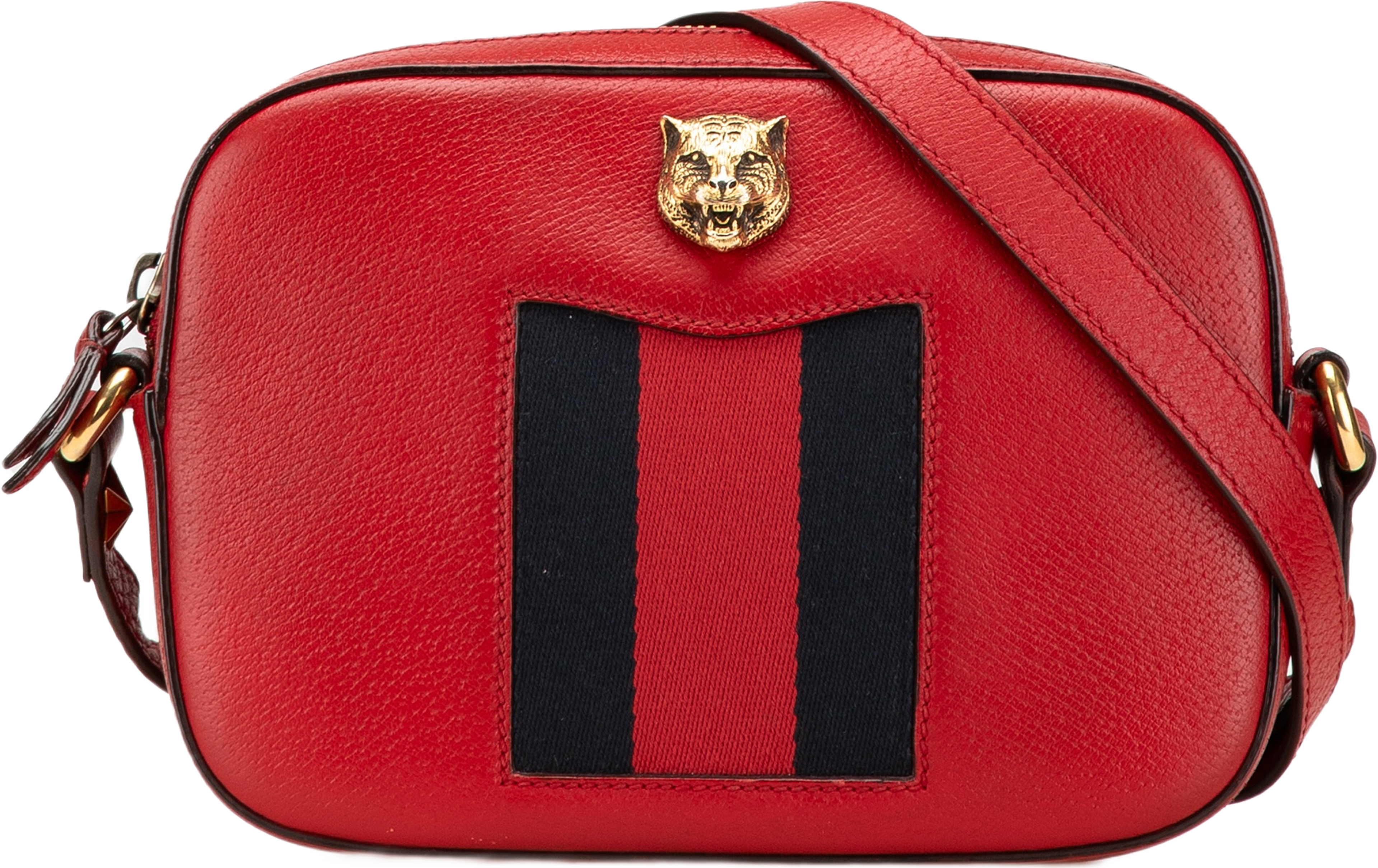 Gucci Leather Animalier Web Disco Crossbody