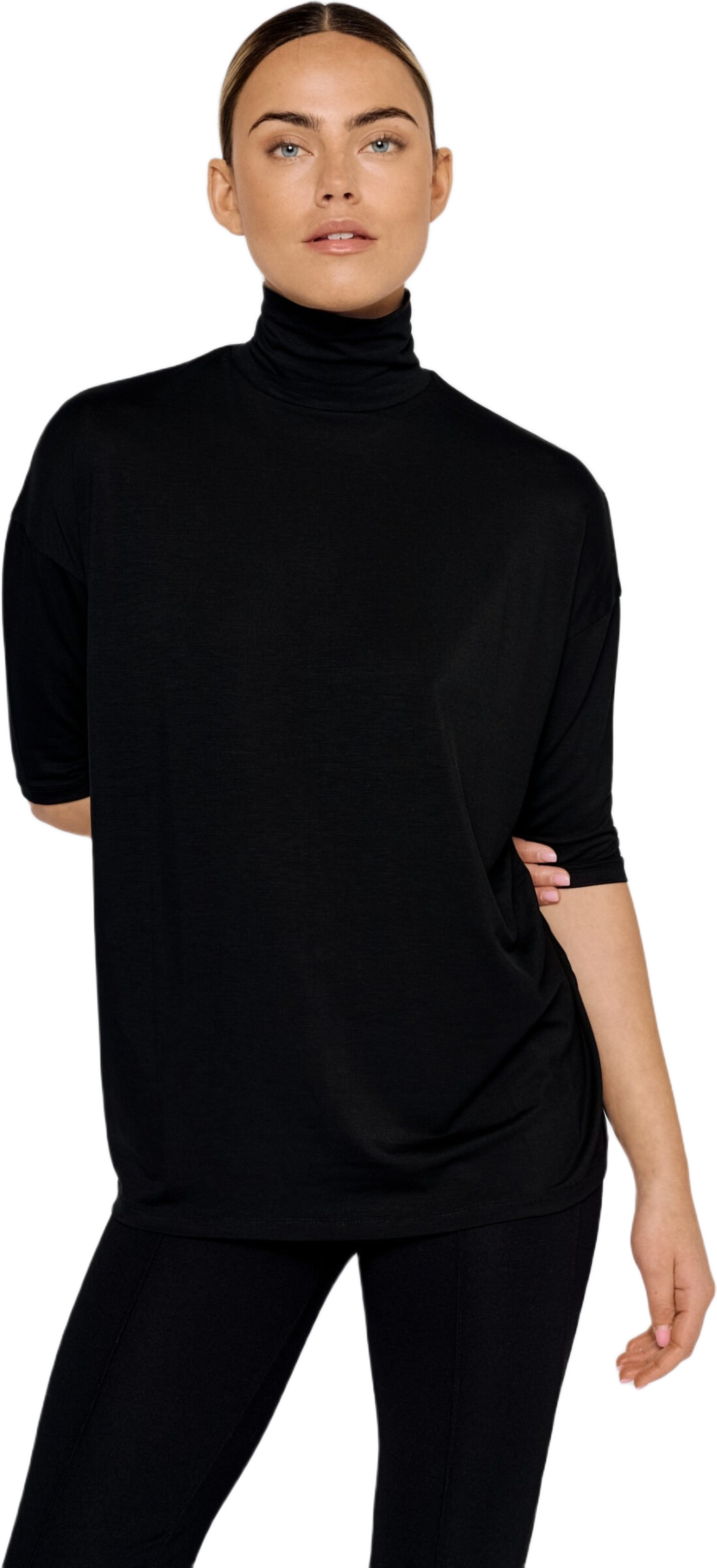 Tomasine Turtleneck Top - Black