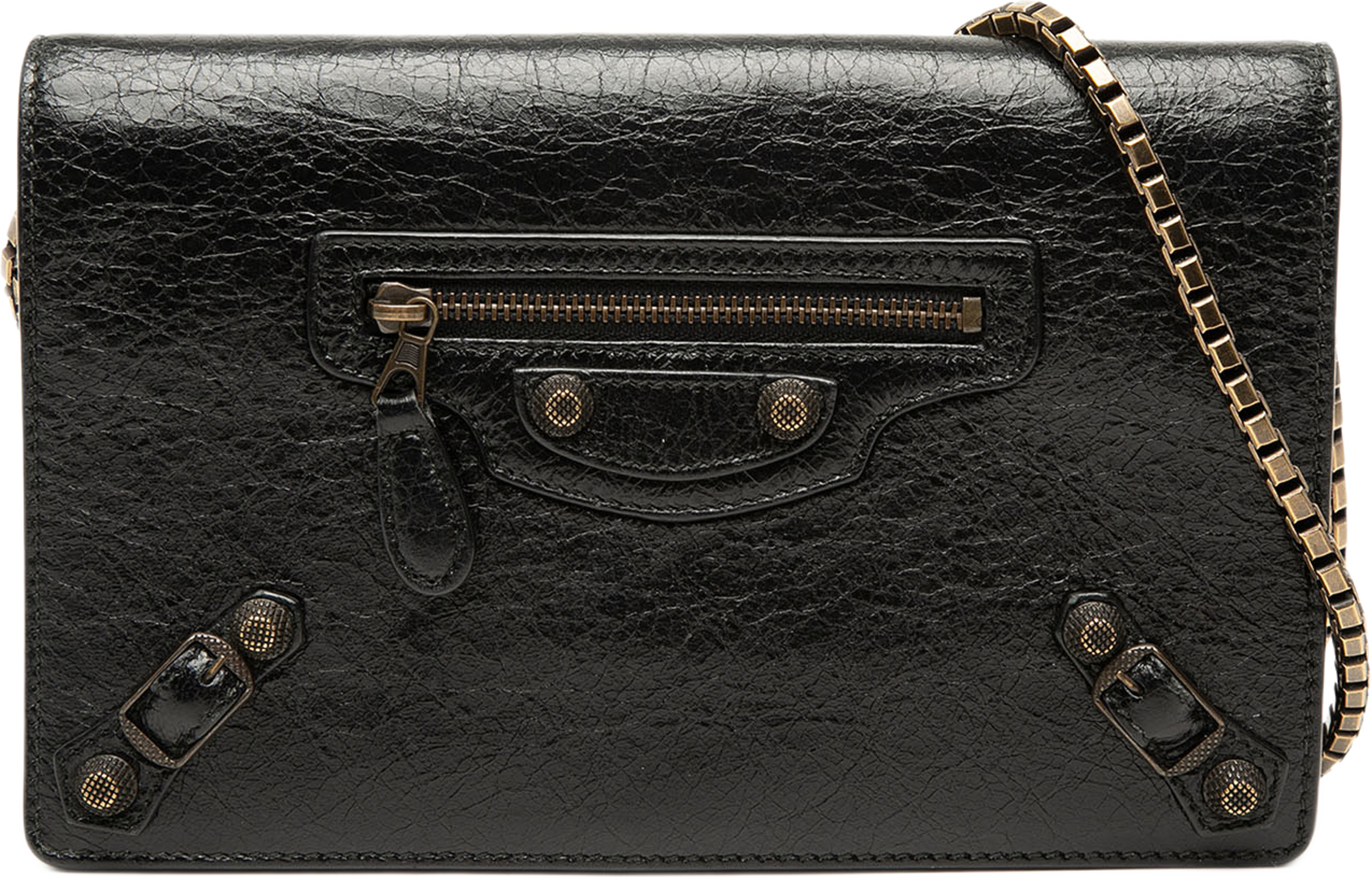 Balenciaga Lambskin Motocross Giant 12 Wallet On Chain, från Luxclusif, i färgen black. Klicka för att öppna bilden i stort format