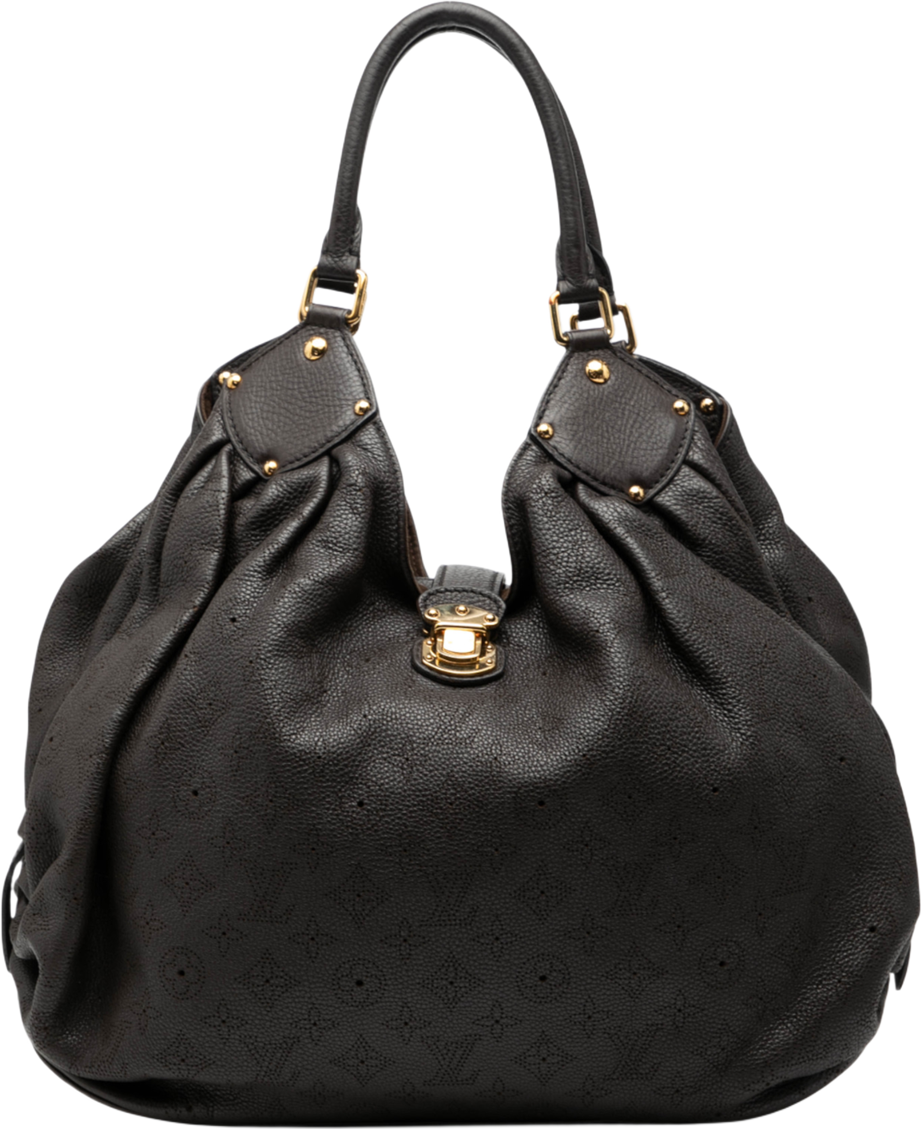 Louis Vuitton Monogram Mahina Xl, från Luxclusif, i färgen dark brown. Klicka för att öppna bilden i stort format