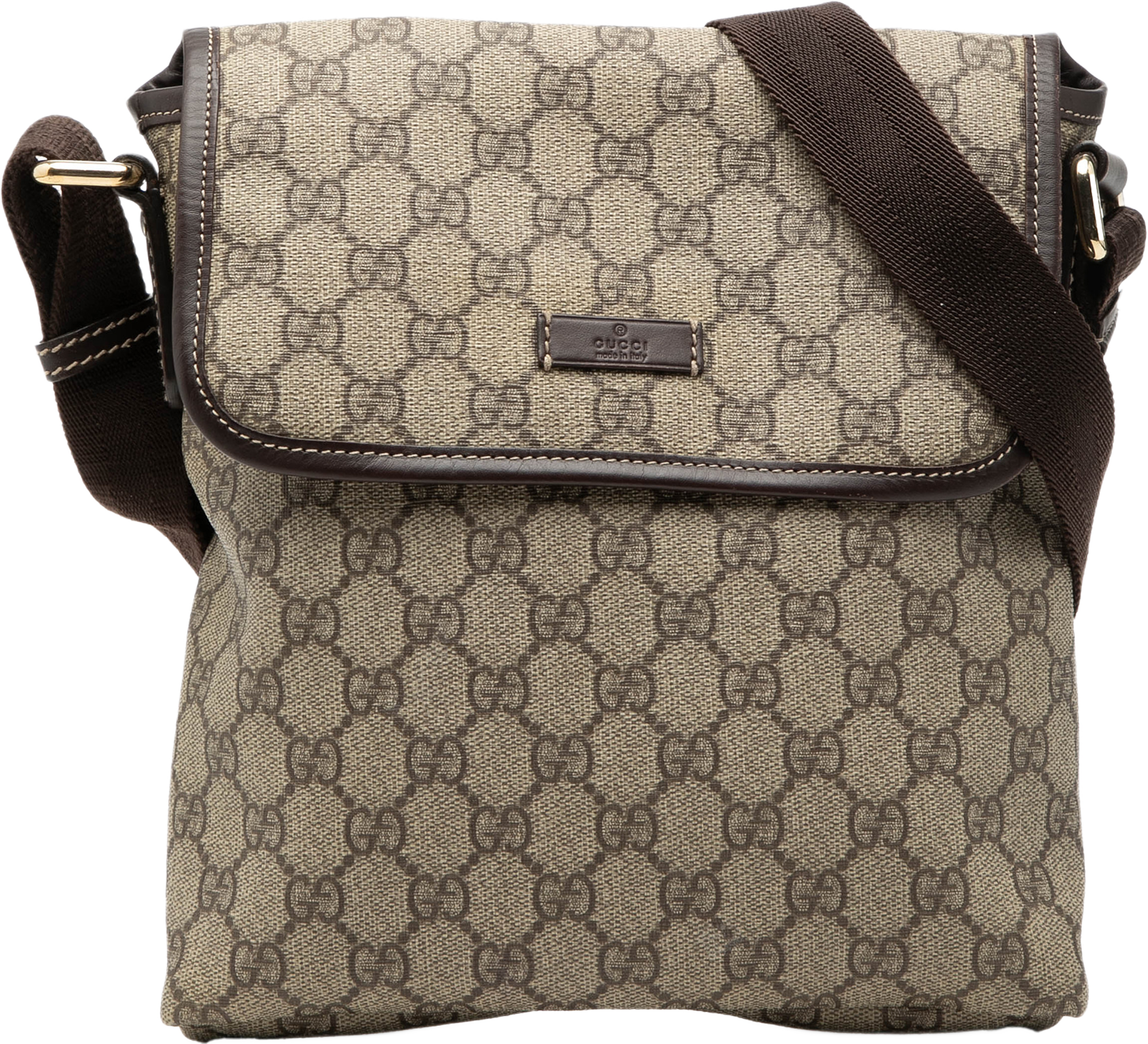 Gucci Gg Supreme Crossbody, från Luxclusif, i färgen beige. Klicka för att öppna bilden i stort format