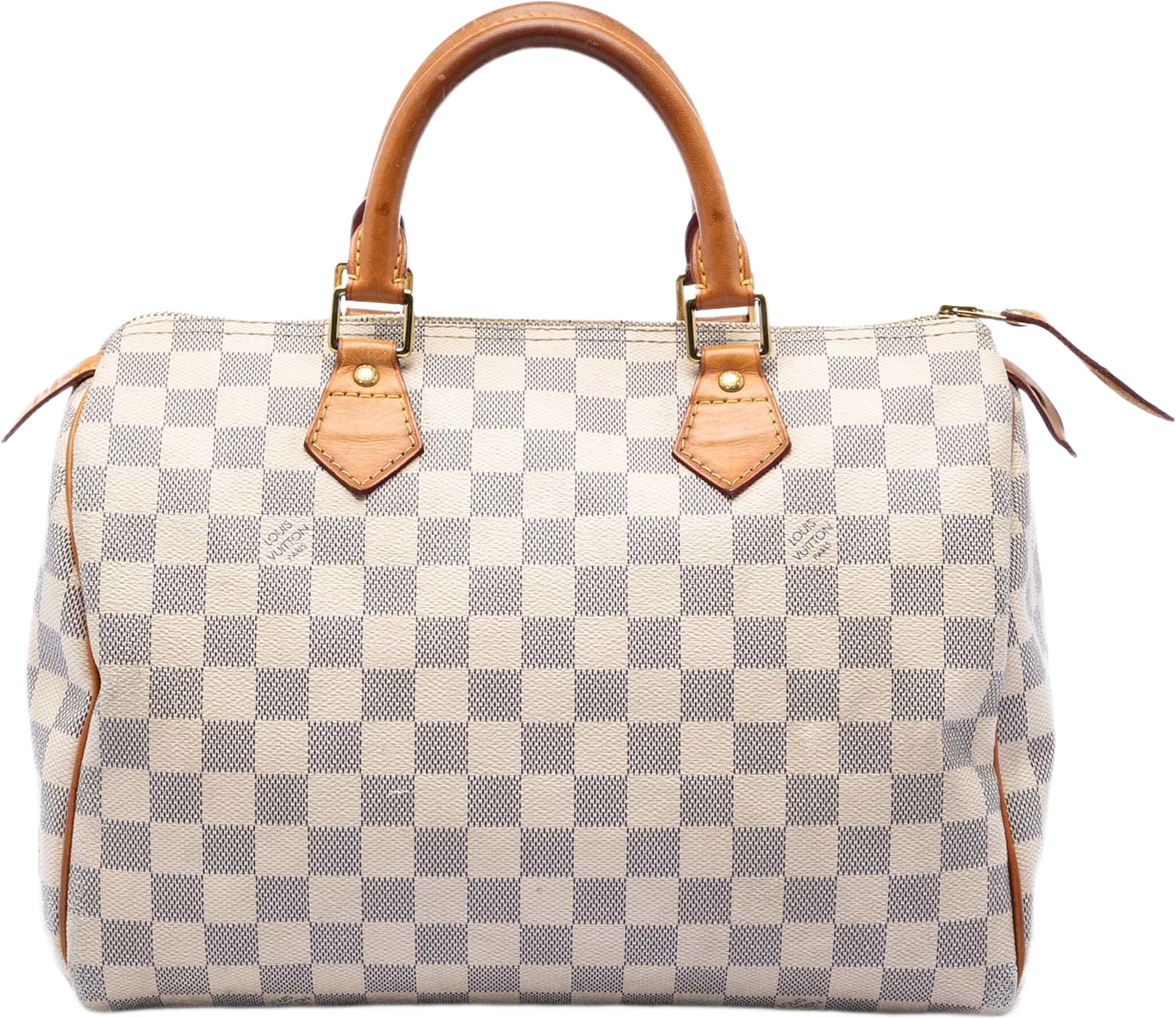 Louis Vuitton Damier Azur Speedy 30, från Luxclusif, i färgen white. Klicka för att öppna bilden i stort format