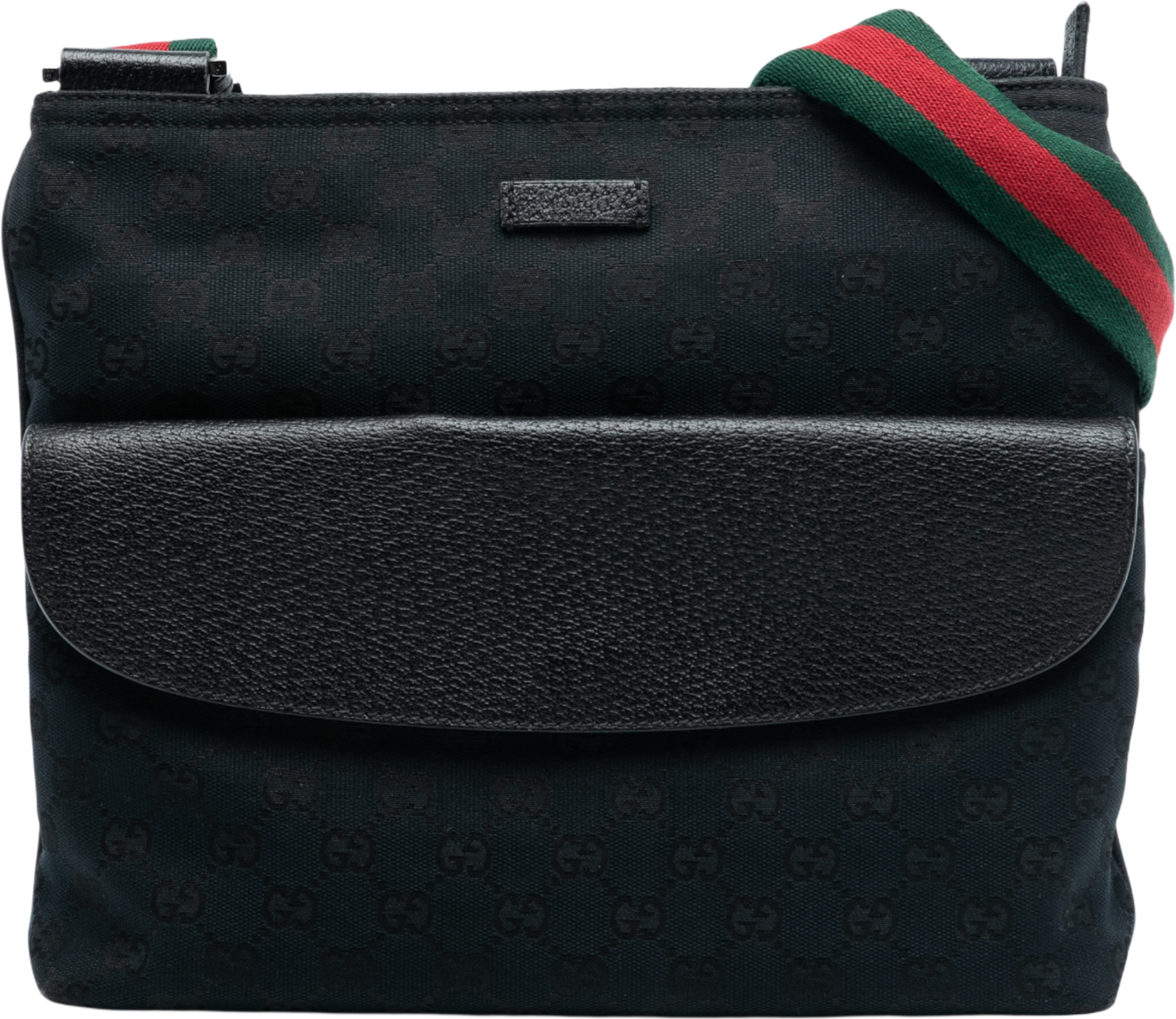Gucci Gg Canvas Web Crossbody, från Luxclusif, i färgen black. Klicka för att öppna bilden i stort format