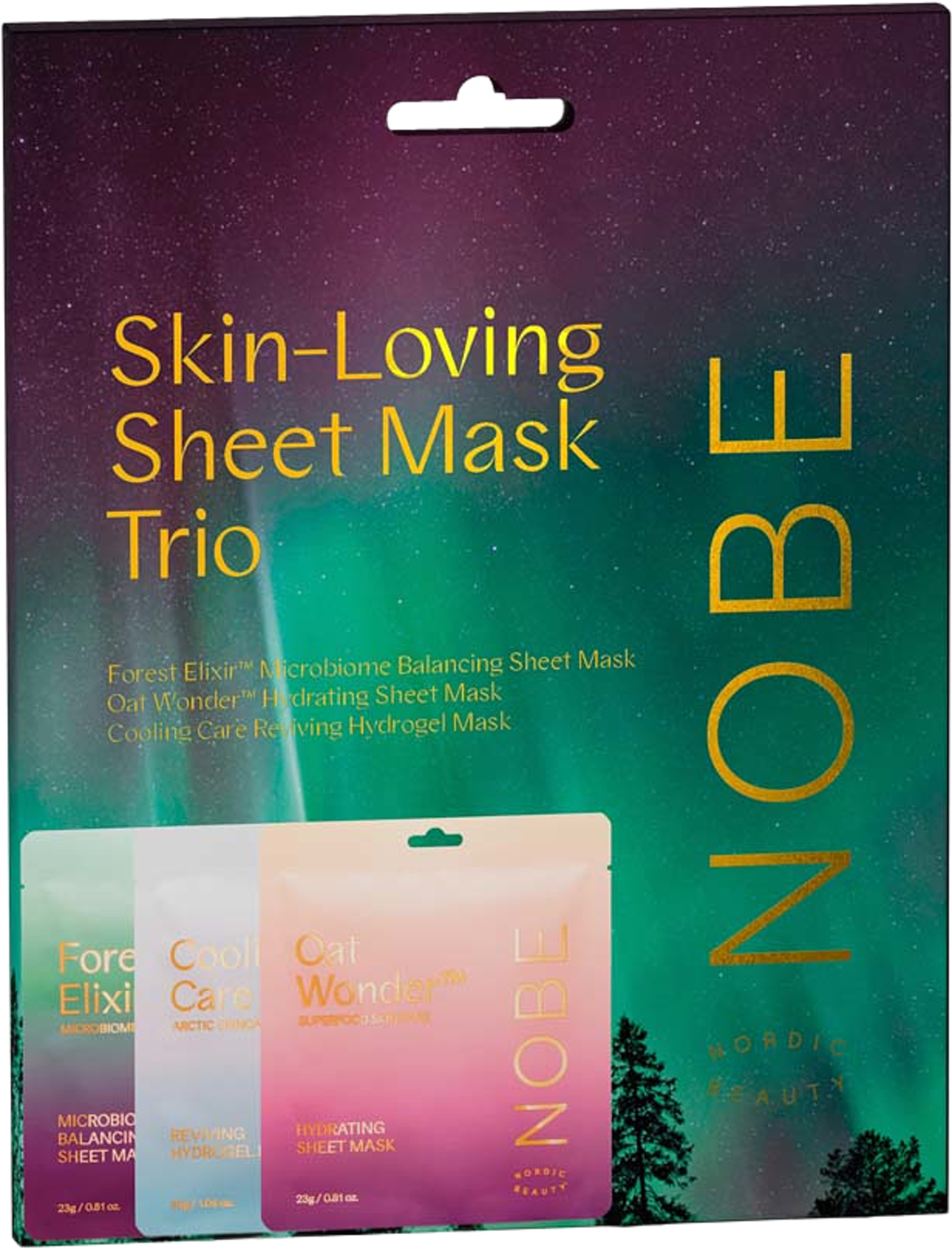 Skin-Loving Sheet Mask Trio, från NOBE. Klicka för att öppna bilden i stort format