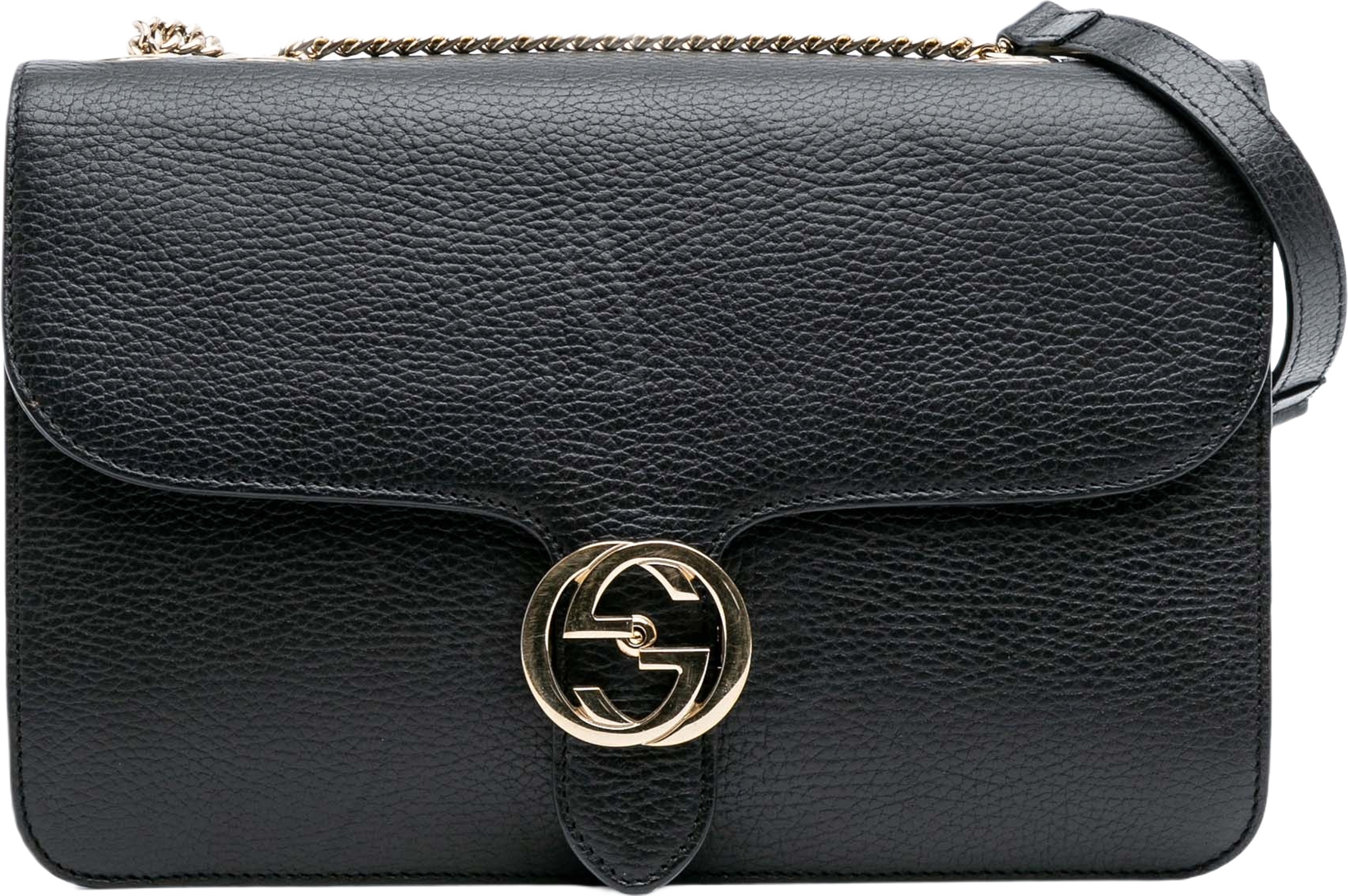Gucci Medium Dollar Calfskin Interlocking G Crossbody