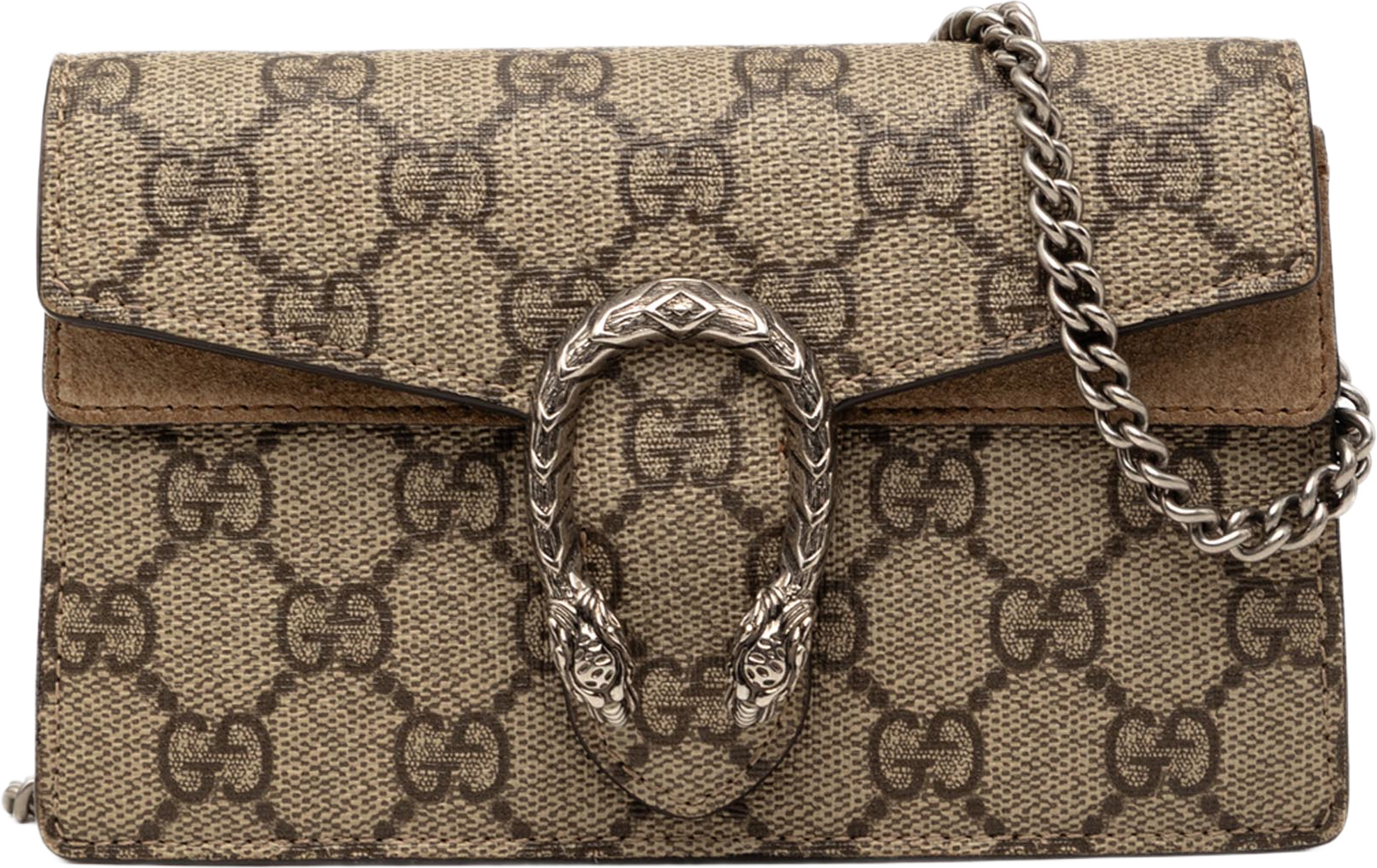 Gucci Mini Gg Supreme Dionysus Crossbody, från Luxclusif, i färgen beige. Klicka för att öppna bilden i stort format