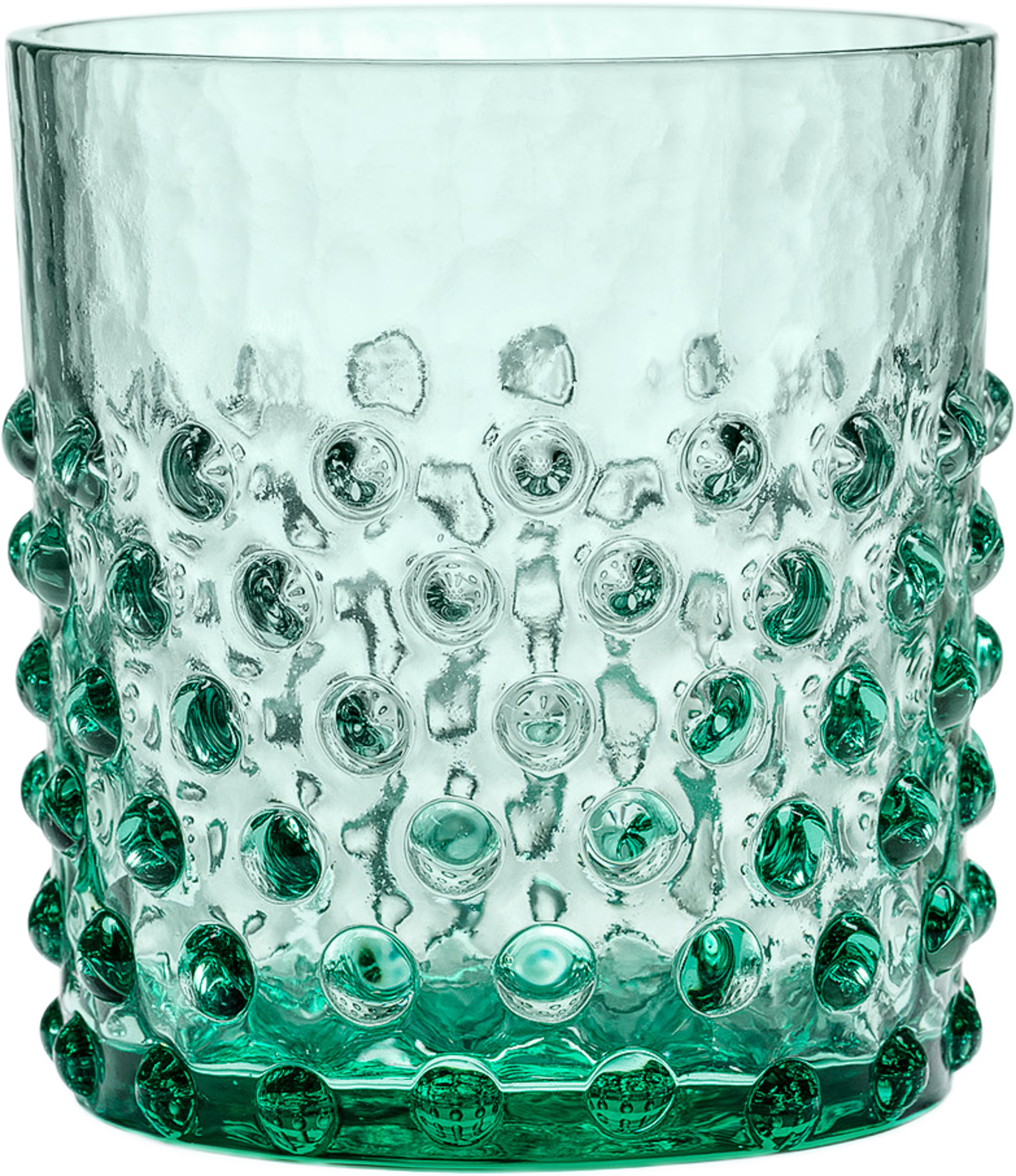 Cecilia Drickglas, Korta, 2-pack, från In Flore, i färgen blue green. Klicka för att öppna bilden i stort format