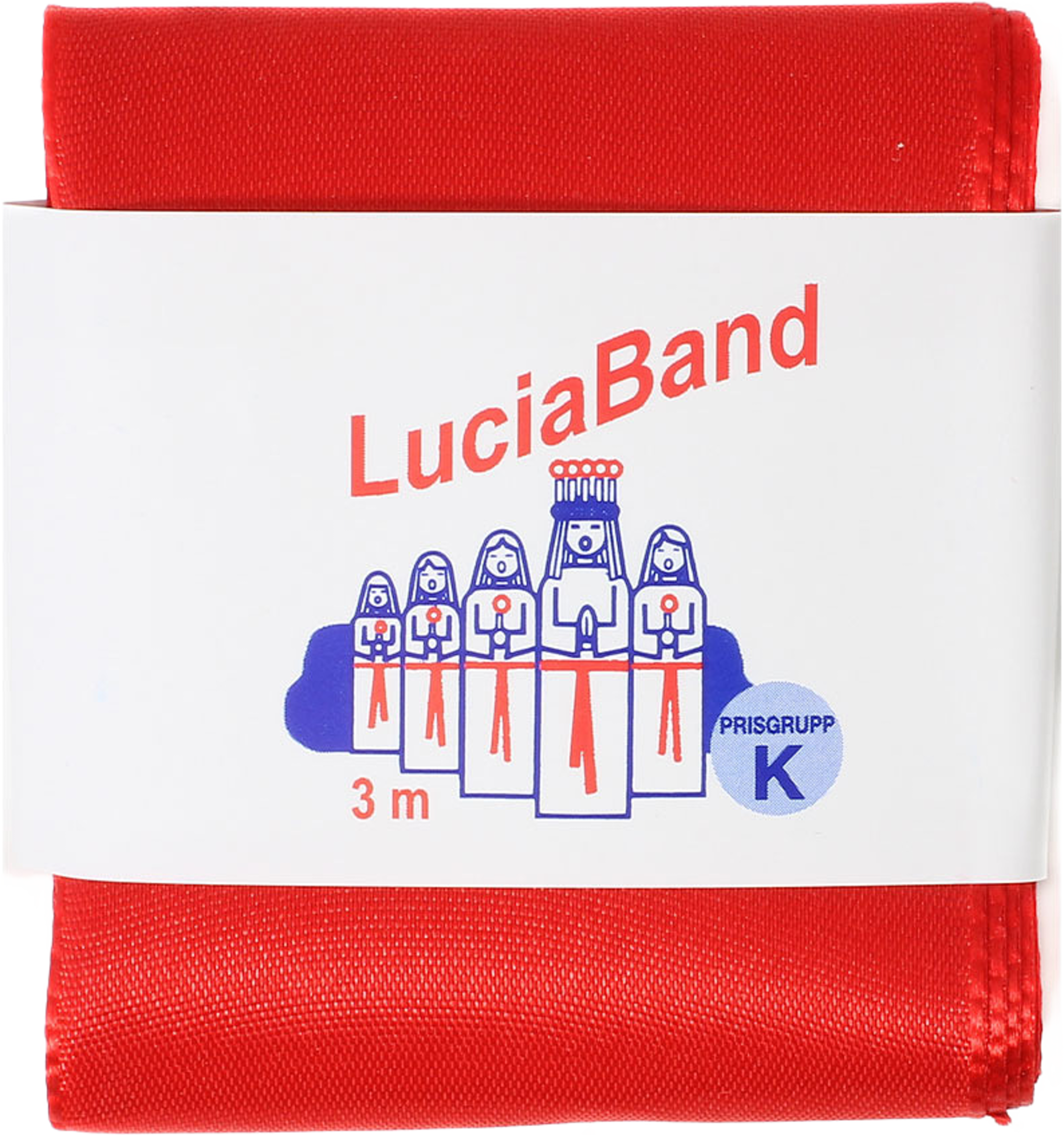 Luciaband 70 mm, från Trend-Tex, i färgen Röd. Klicka för att öppna bilden i stort format