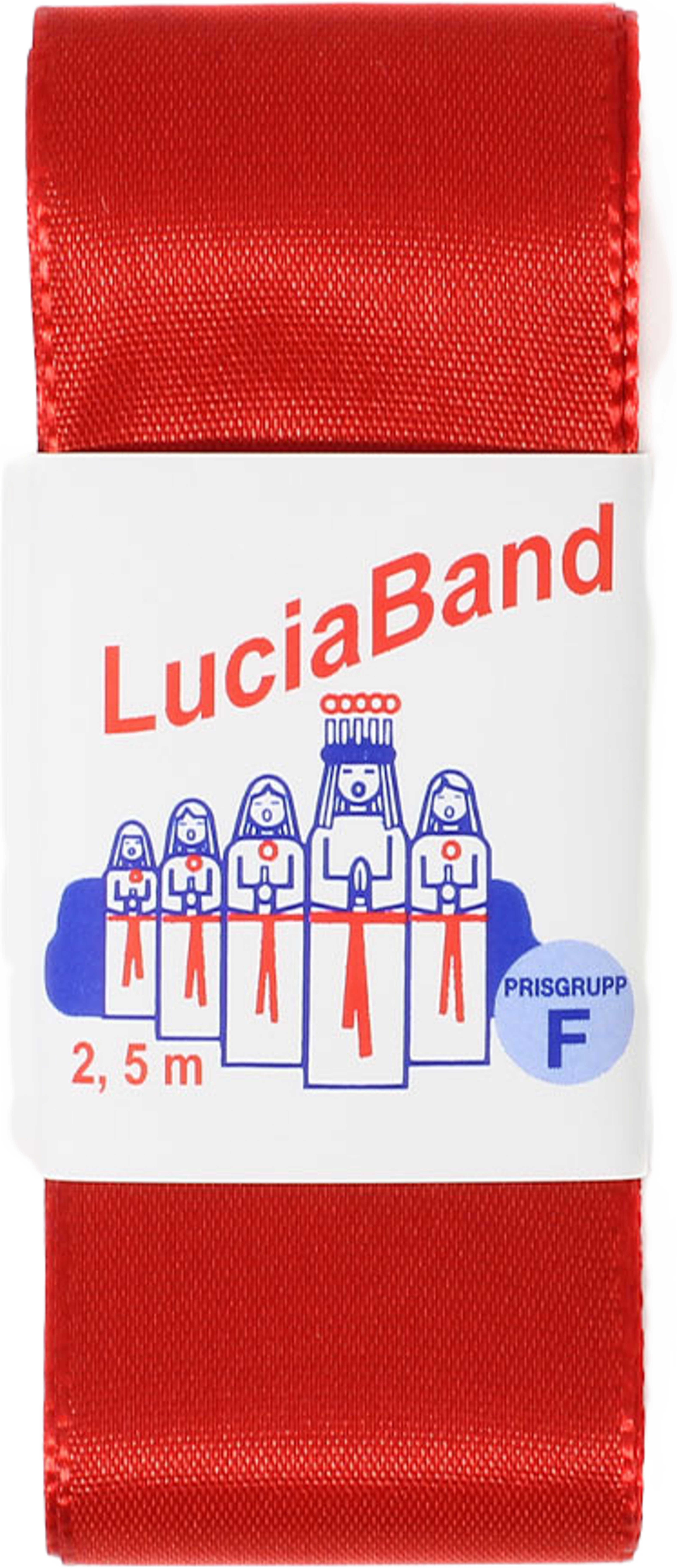 Luciaband 40 mm, från Trend-Tex, i färgen Röd. Klicka för att öppna bilden i stort format