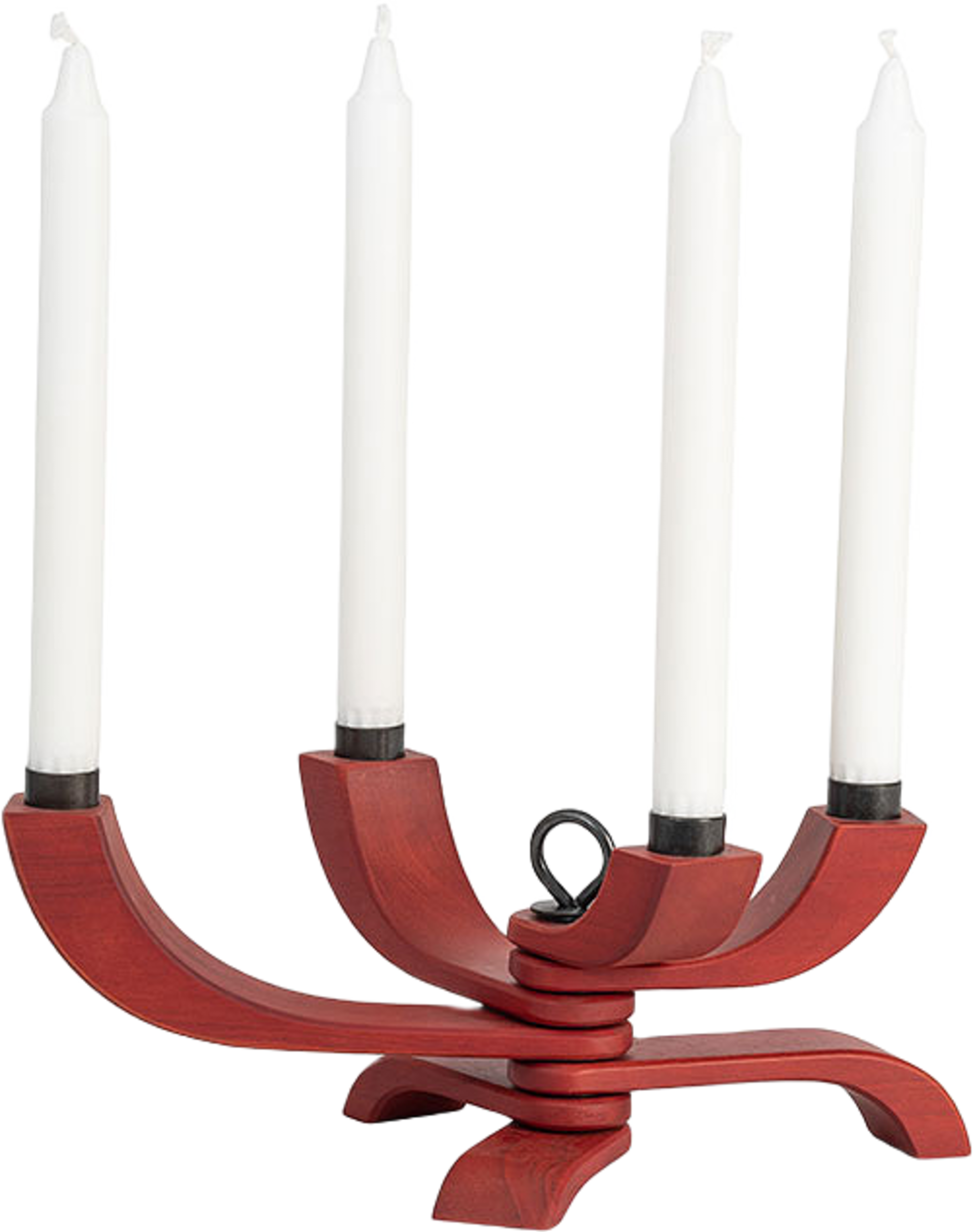 Ljusstake Nordic Light Carl Larsson, från Design House Stockholm, i färgen Red. Klicka för att öppna bilden i stort format