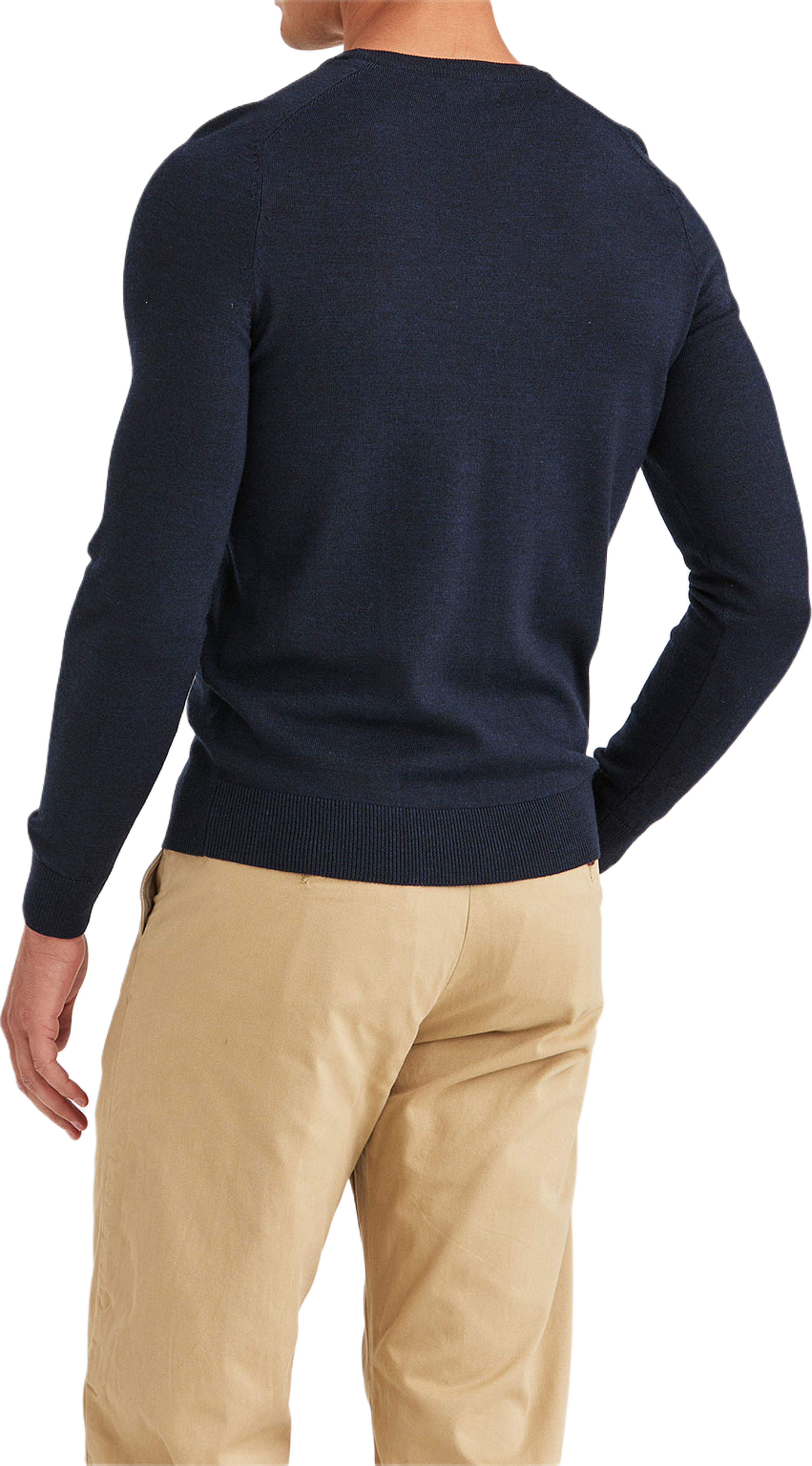 Merino Oneck, från Morris, i färgen Navy. Klicka för att öppna bilden i stort format