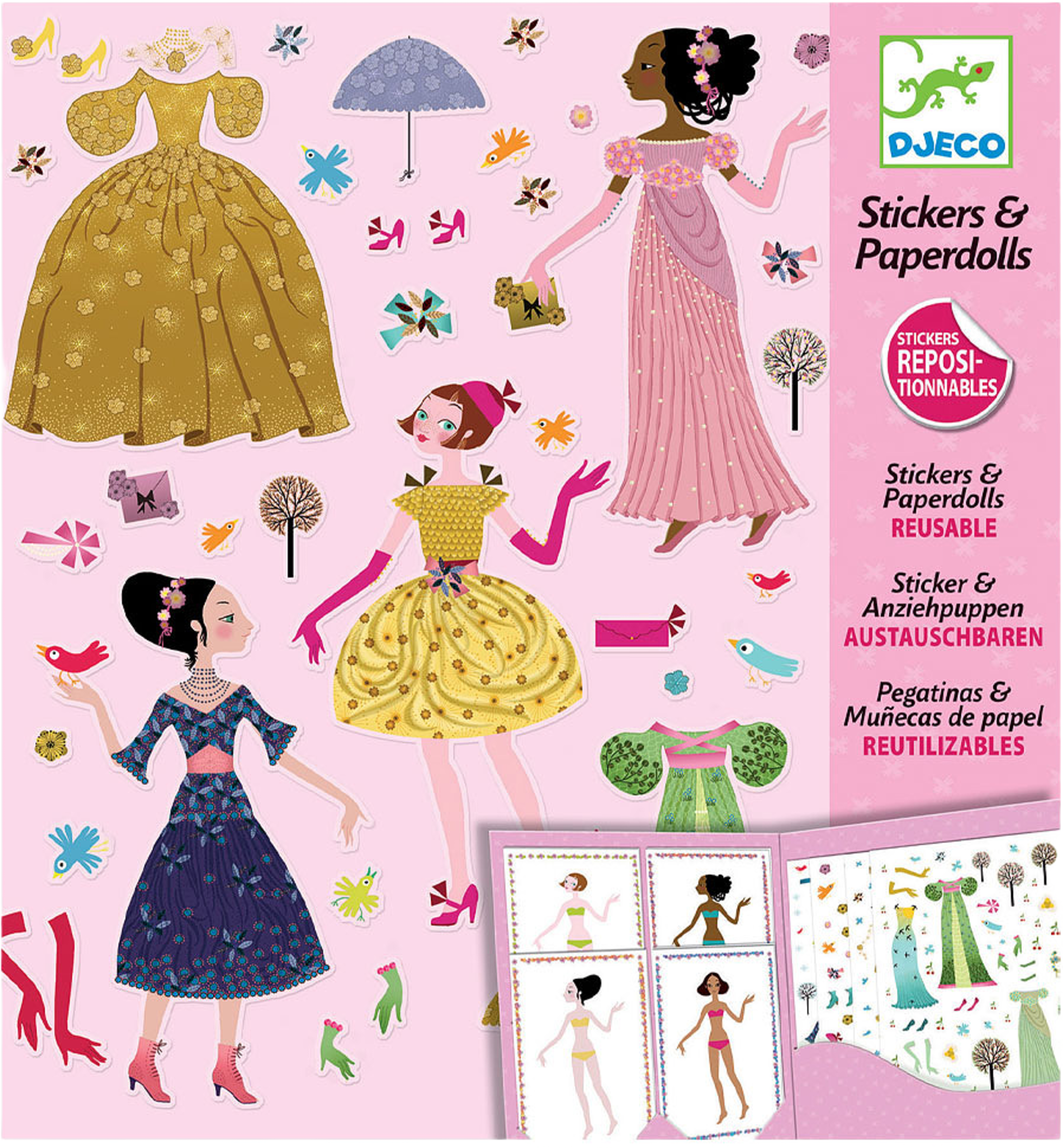 Återanvändbara klistermärken - Dresses