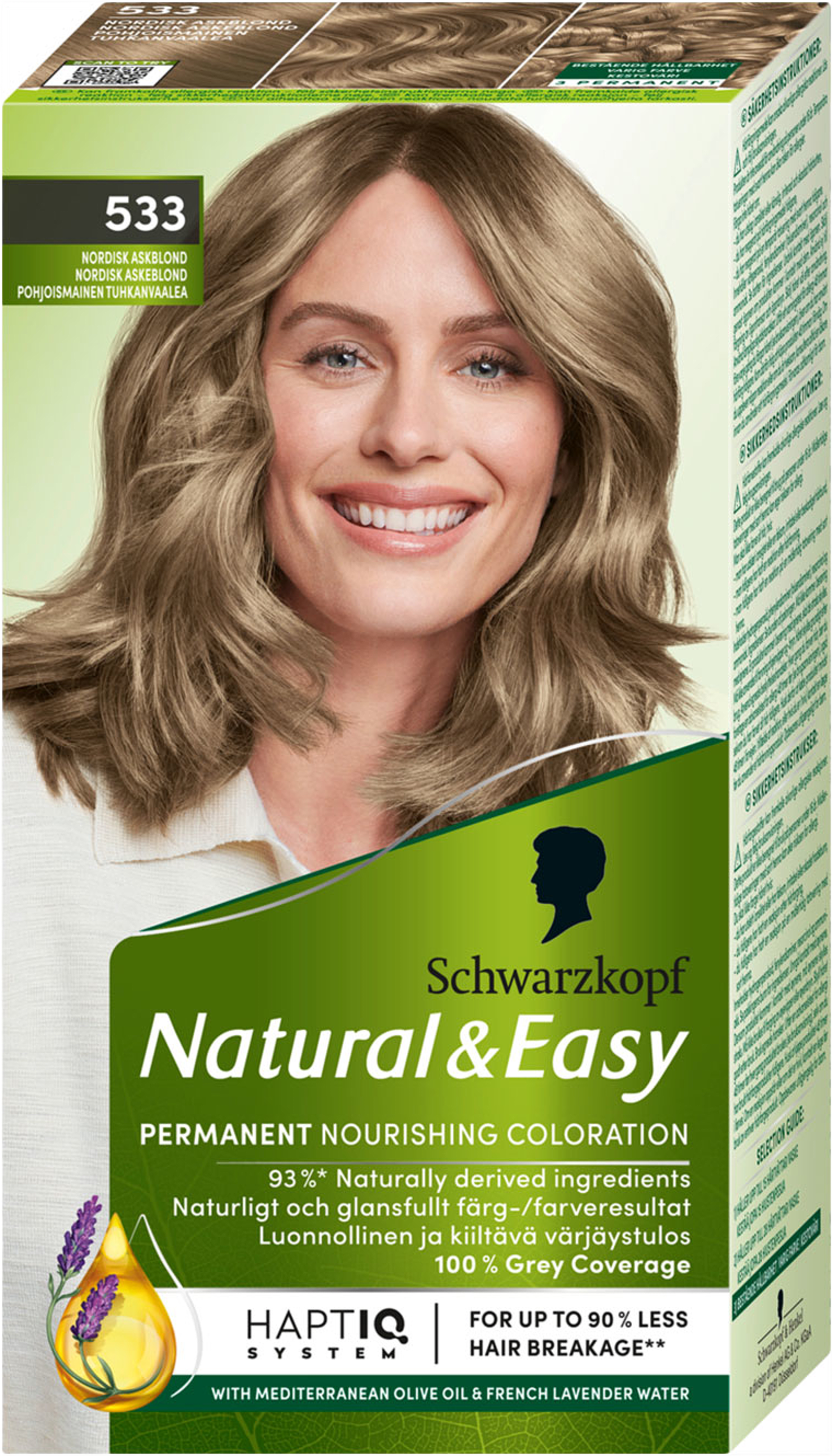 Natural & Easy 533 Nordisk Askblond, från Schwarzkopf, i färgen Nordisk Askblond. Klicka för att öppna bilden i stort format