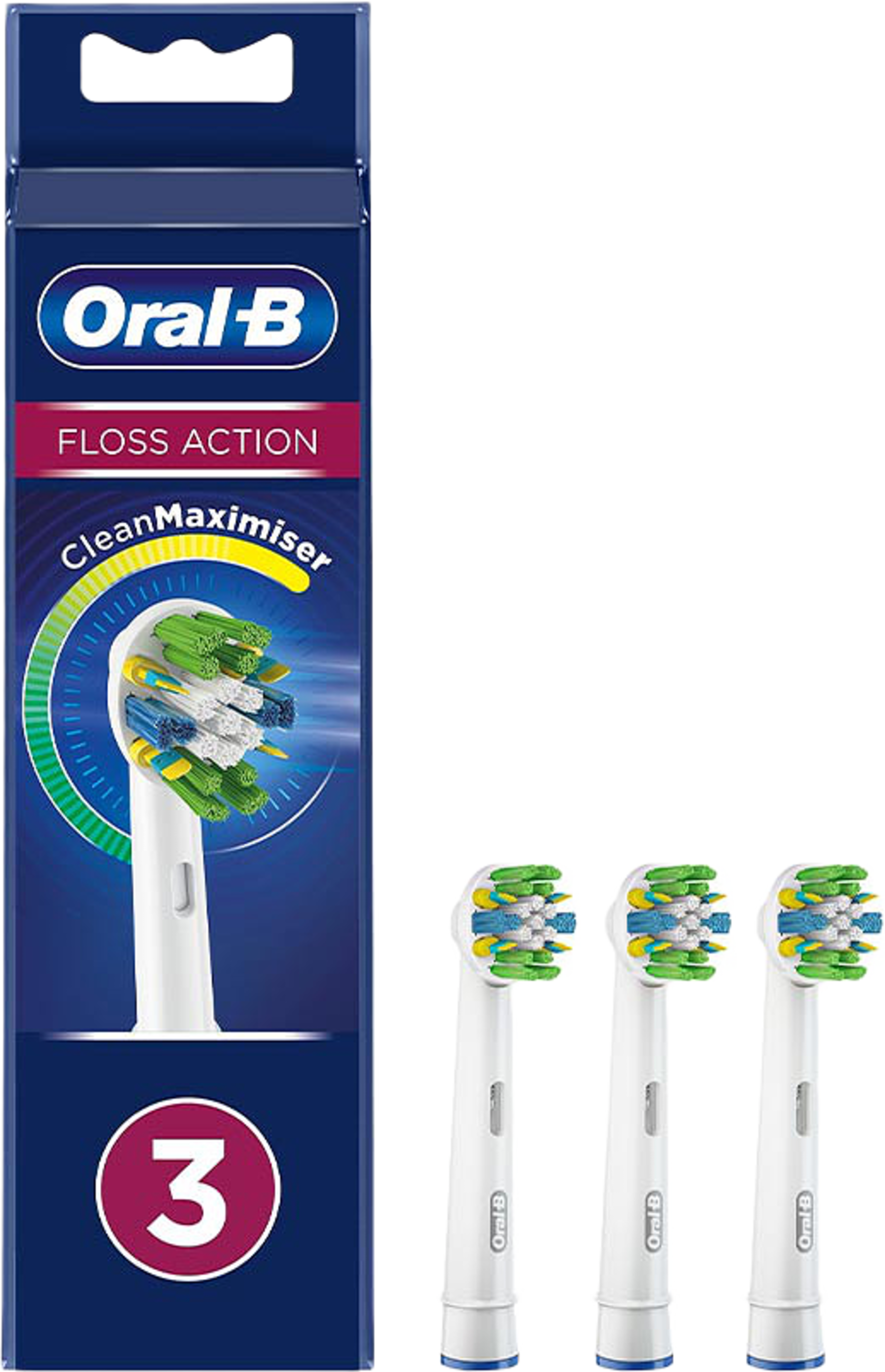 Floss Action CleanMaxi Tandborsthuvud, 3 st