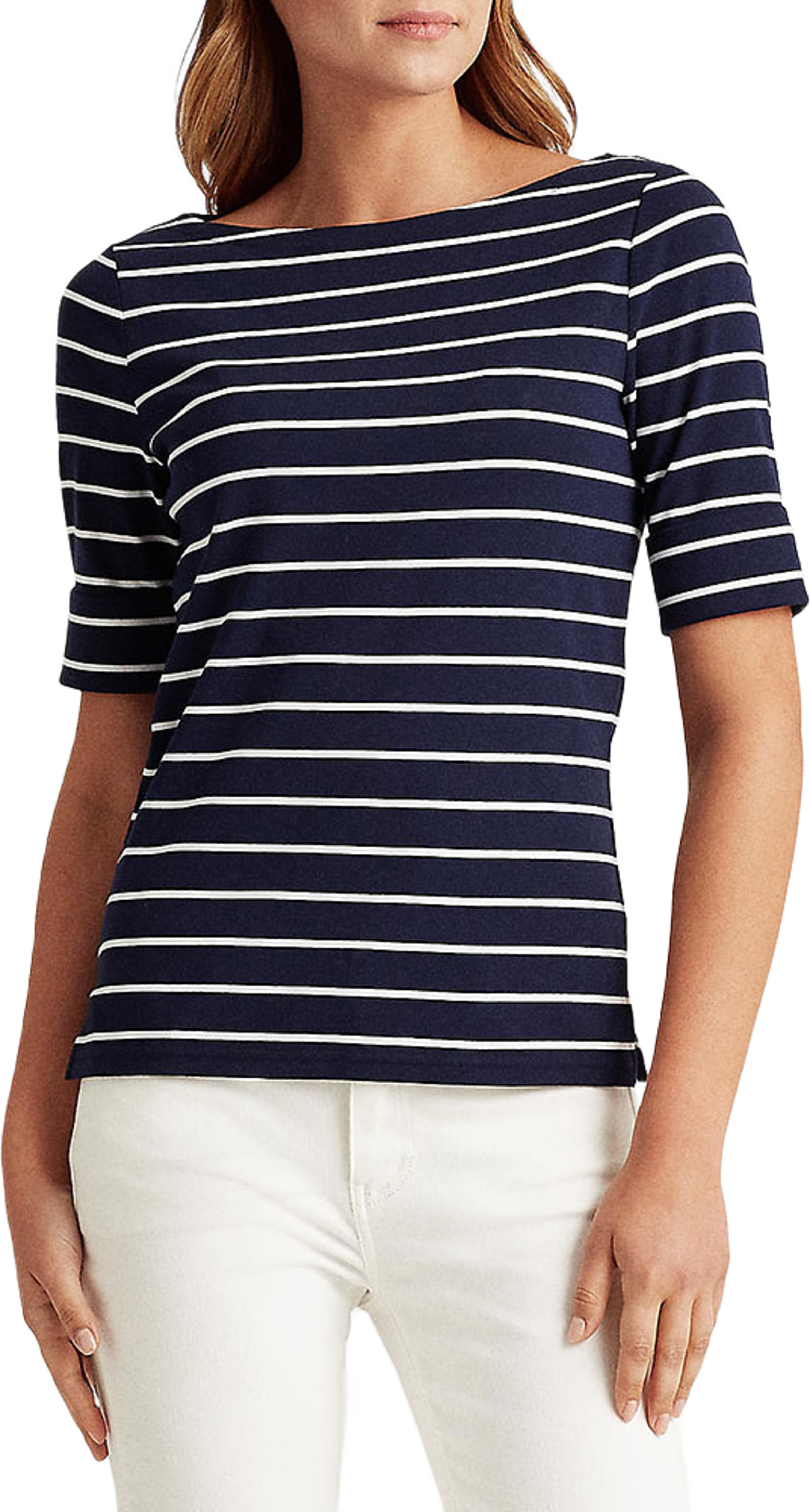 Striped Boatneck Top