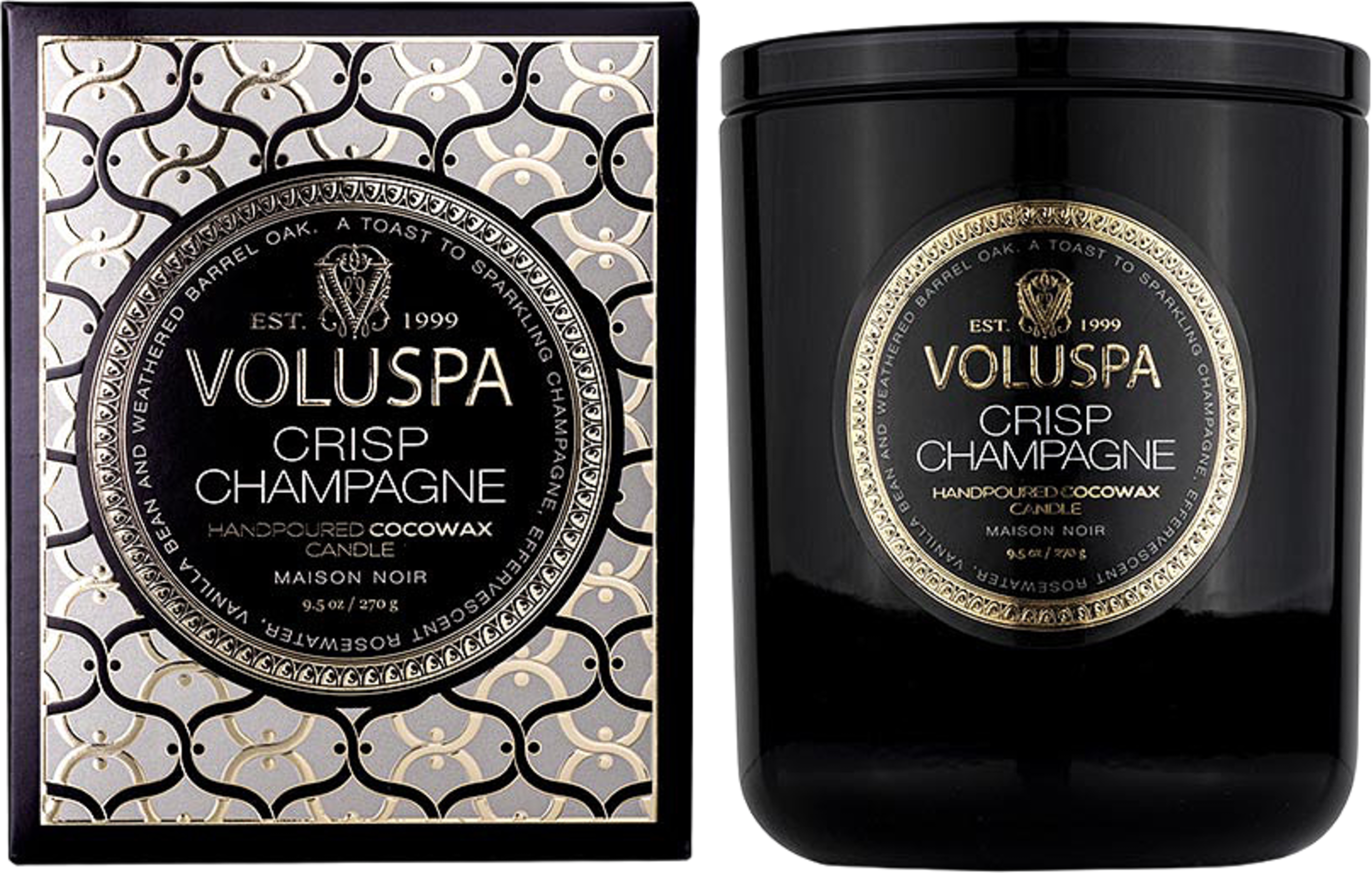 Boxed Candle 60h Crisp Champagne