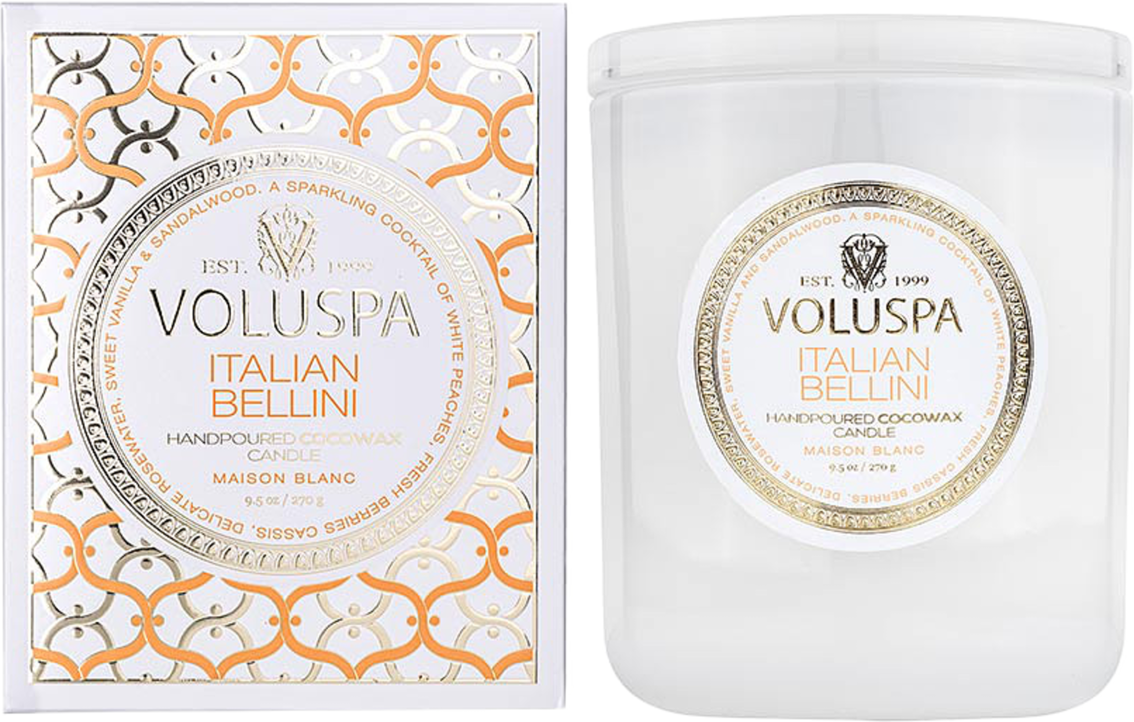 Boxed Candle 60h Italian Bellini