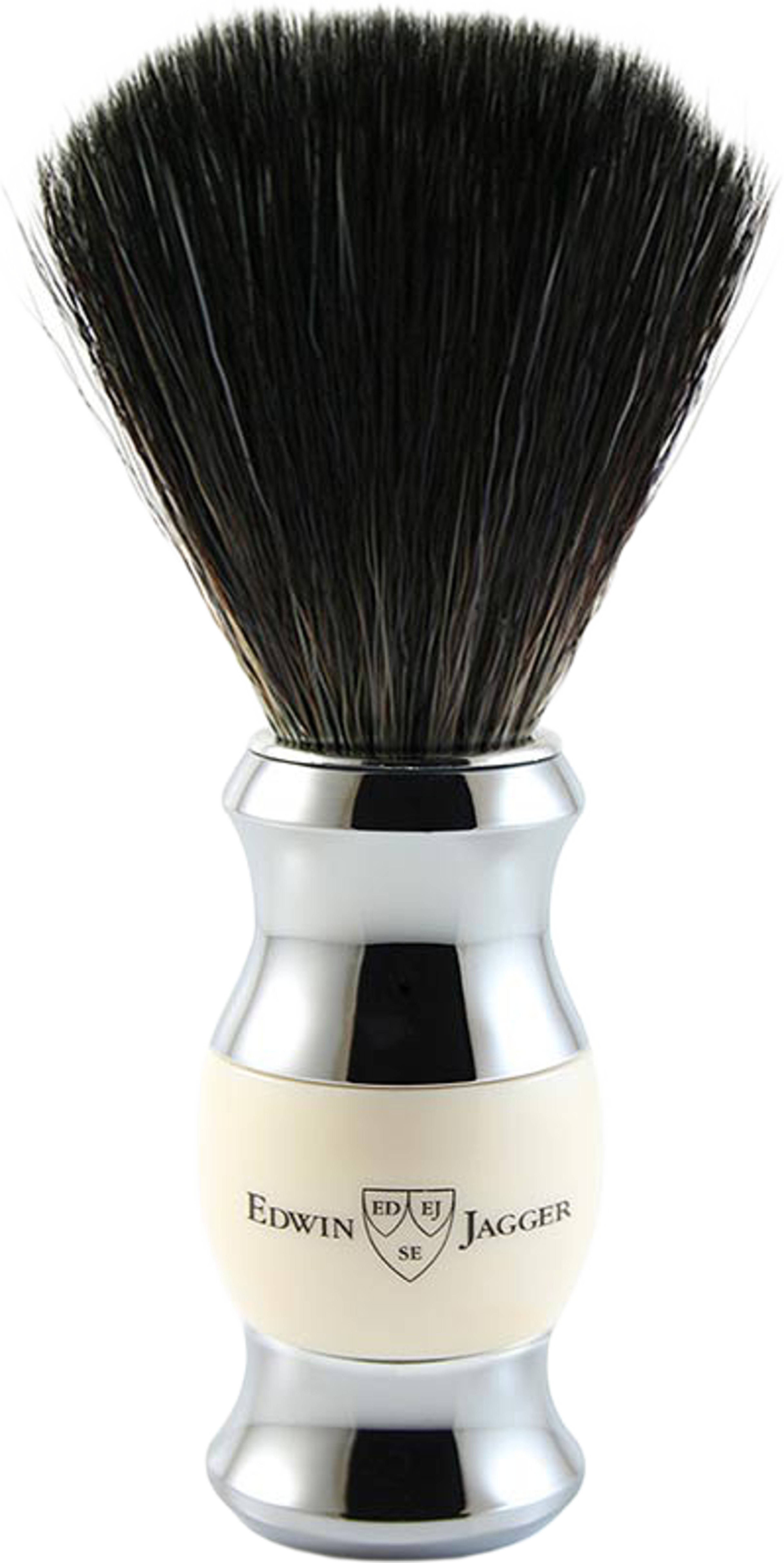 Shaving Brush, Black Synthetic Fibre, Im Ivory, från Edwin Jagger, i färgen Ivory. Klicka för att öppna bilden i stort format