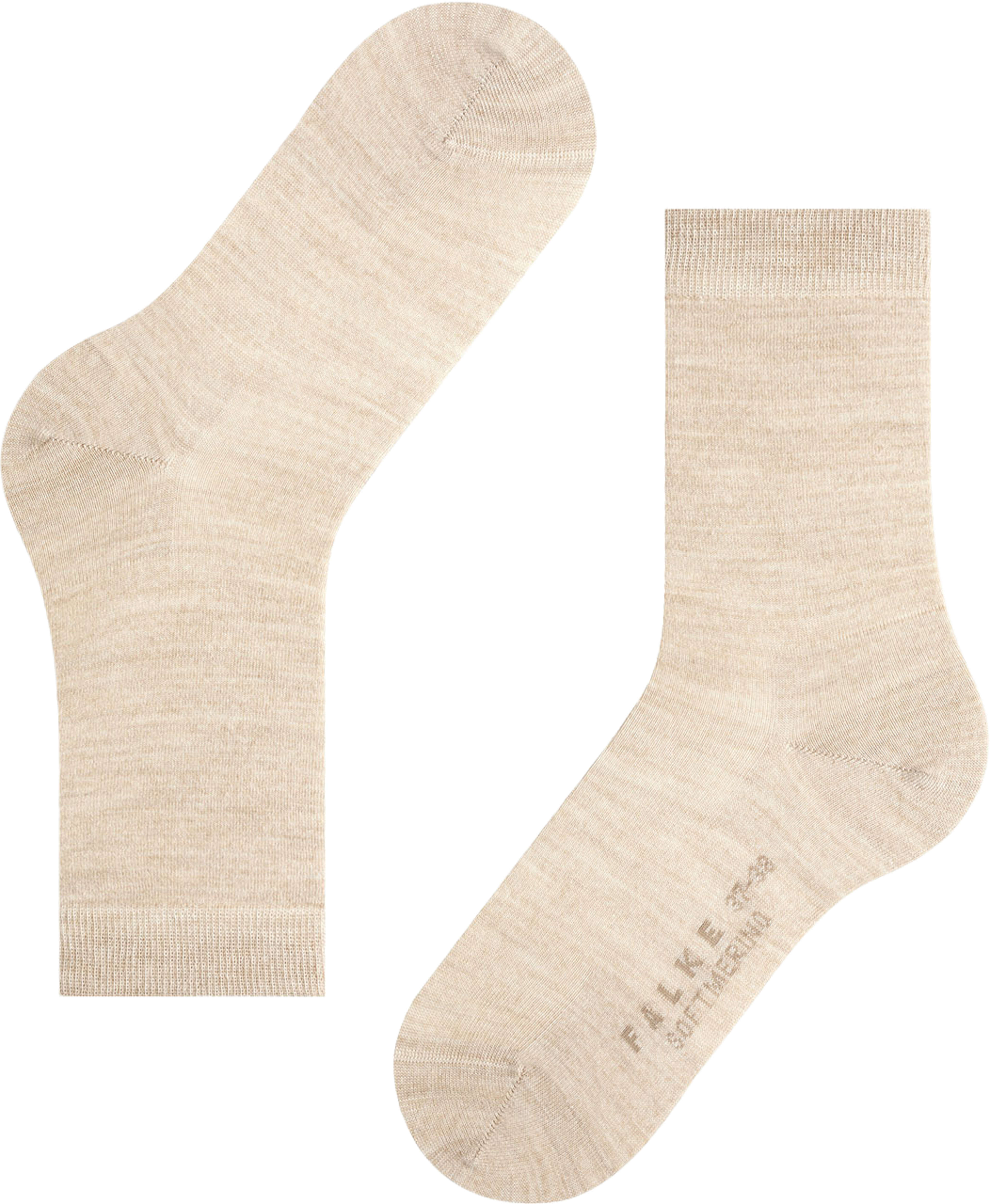 Softmerino Sock, från Falke, i färgen Linn Mel. Klicka för att öppna bilden i stort format