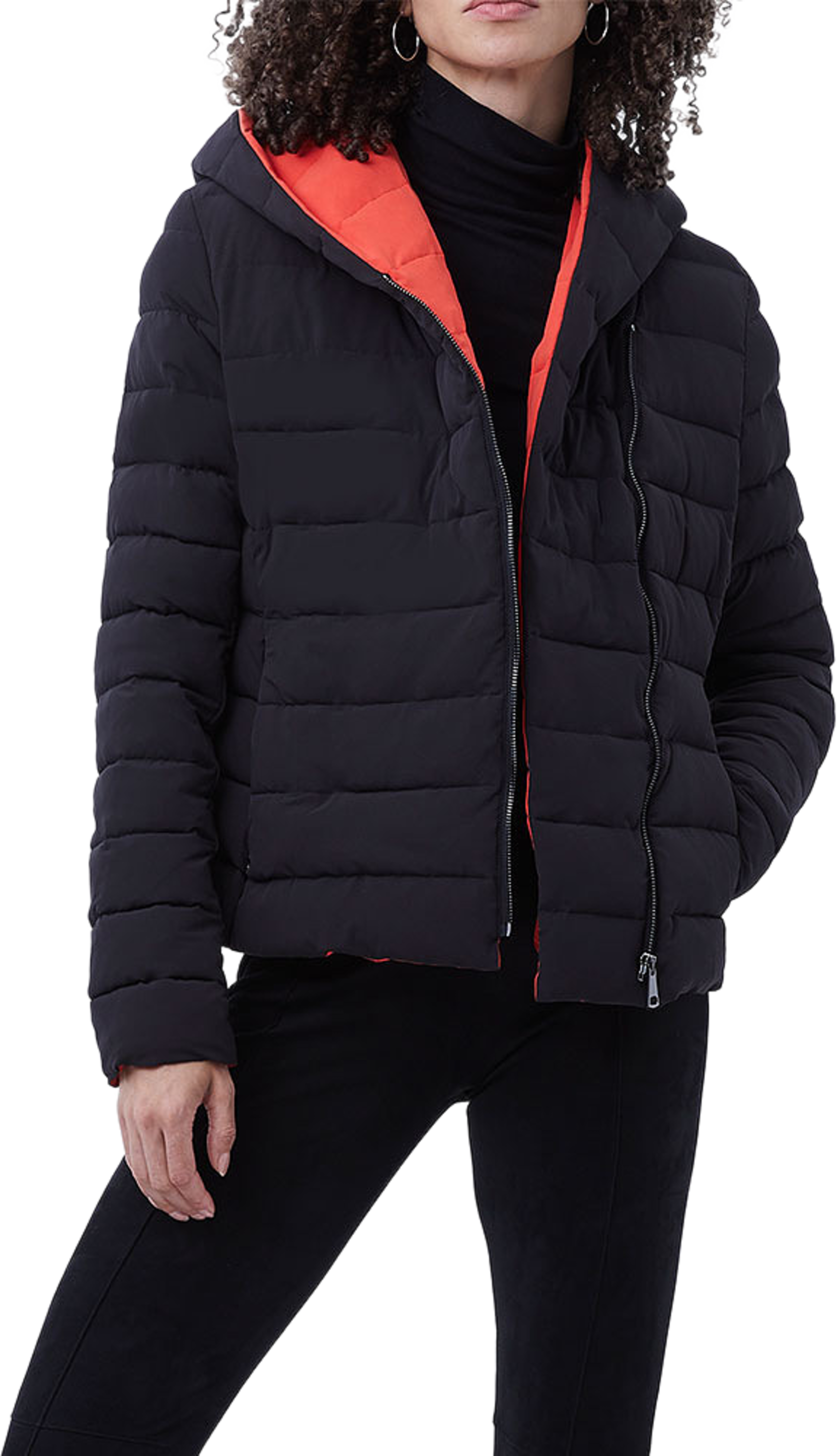 Iola Puffa Coat Black/Red från French Connection Åhléns