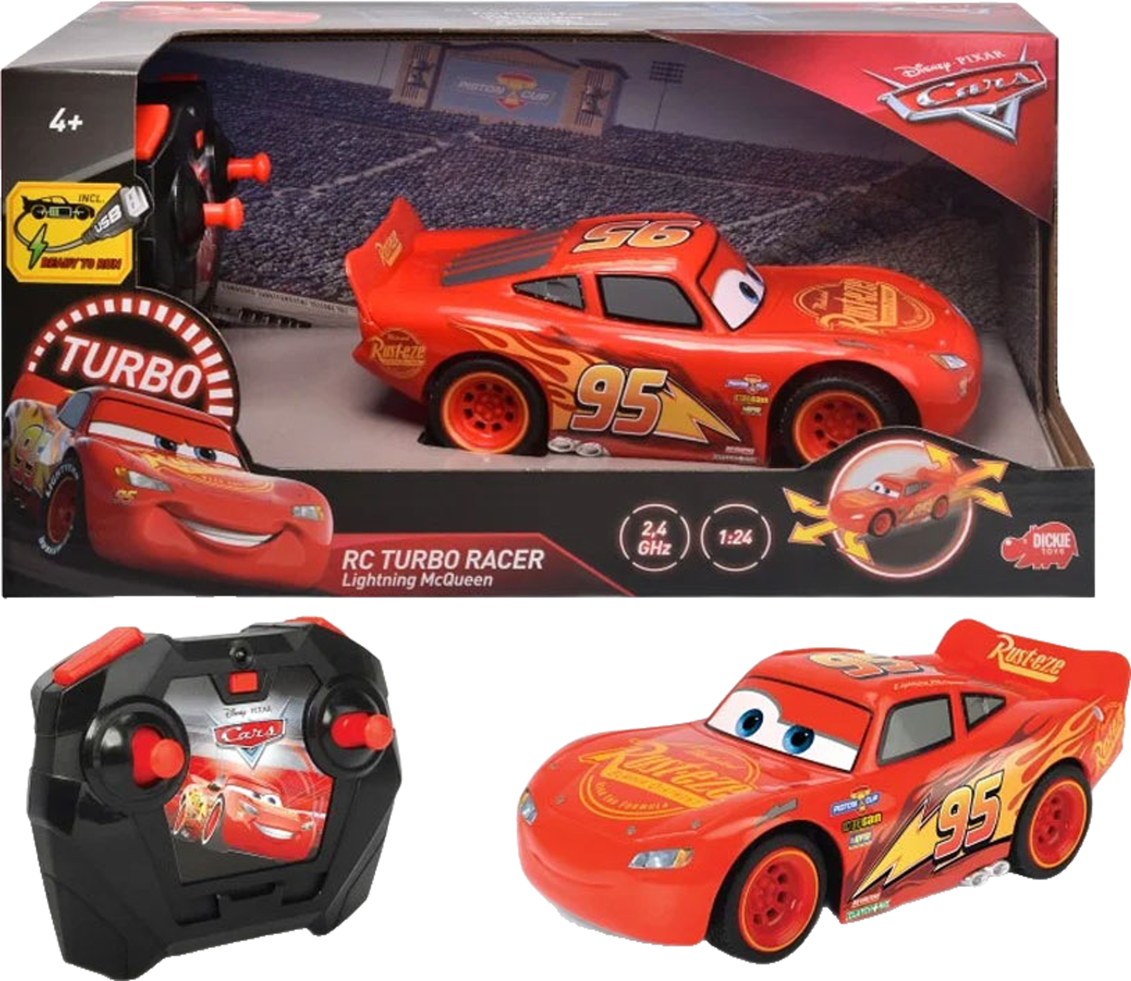 Turbo Racer Blixten McQueen Radiostyrd bil