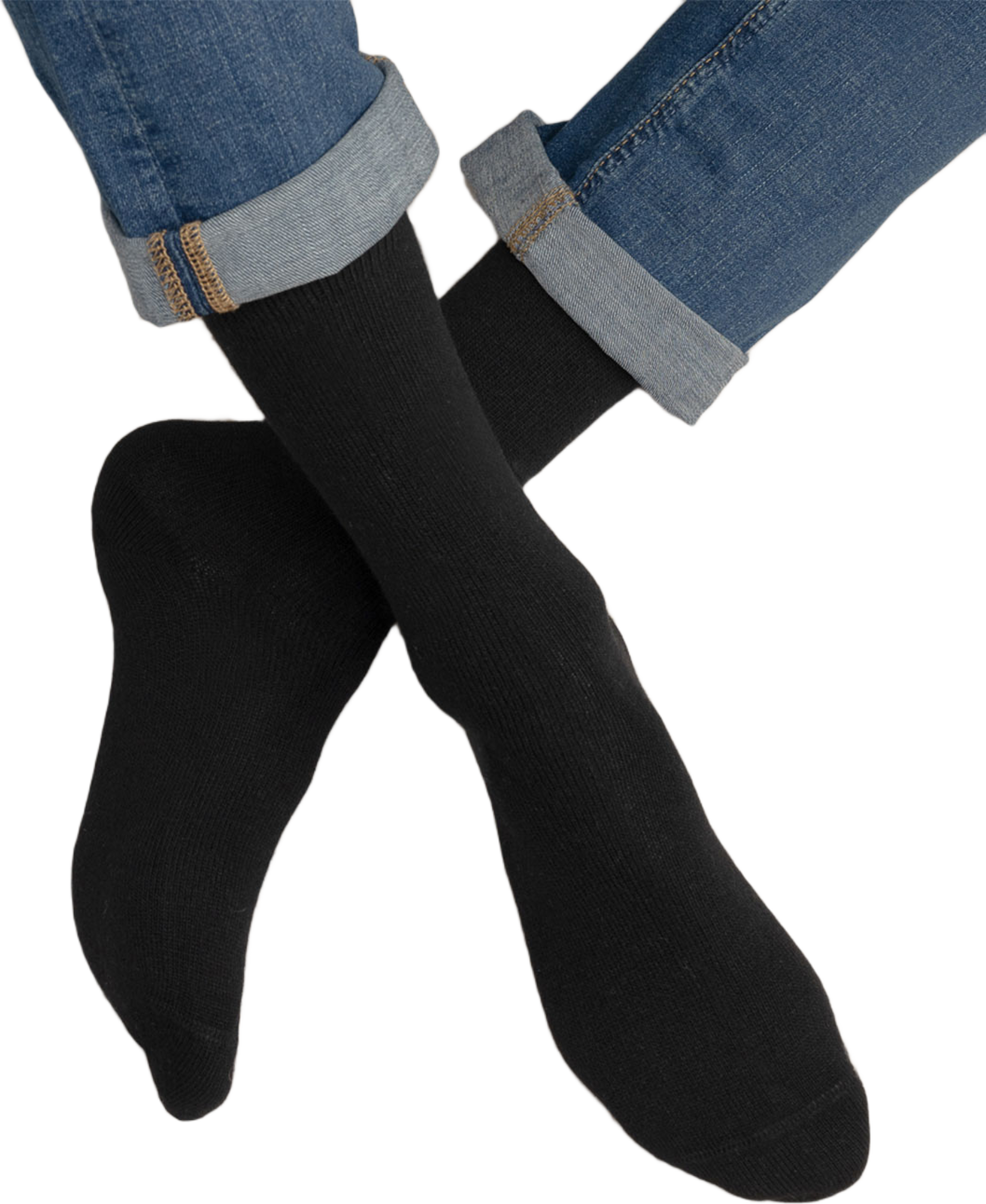 Socka i ull & kashmir, från BleuForêt, i färgen Noir.