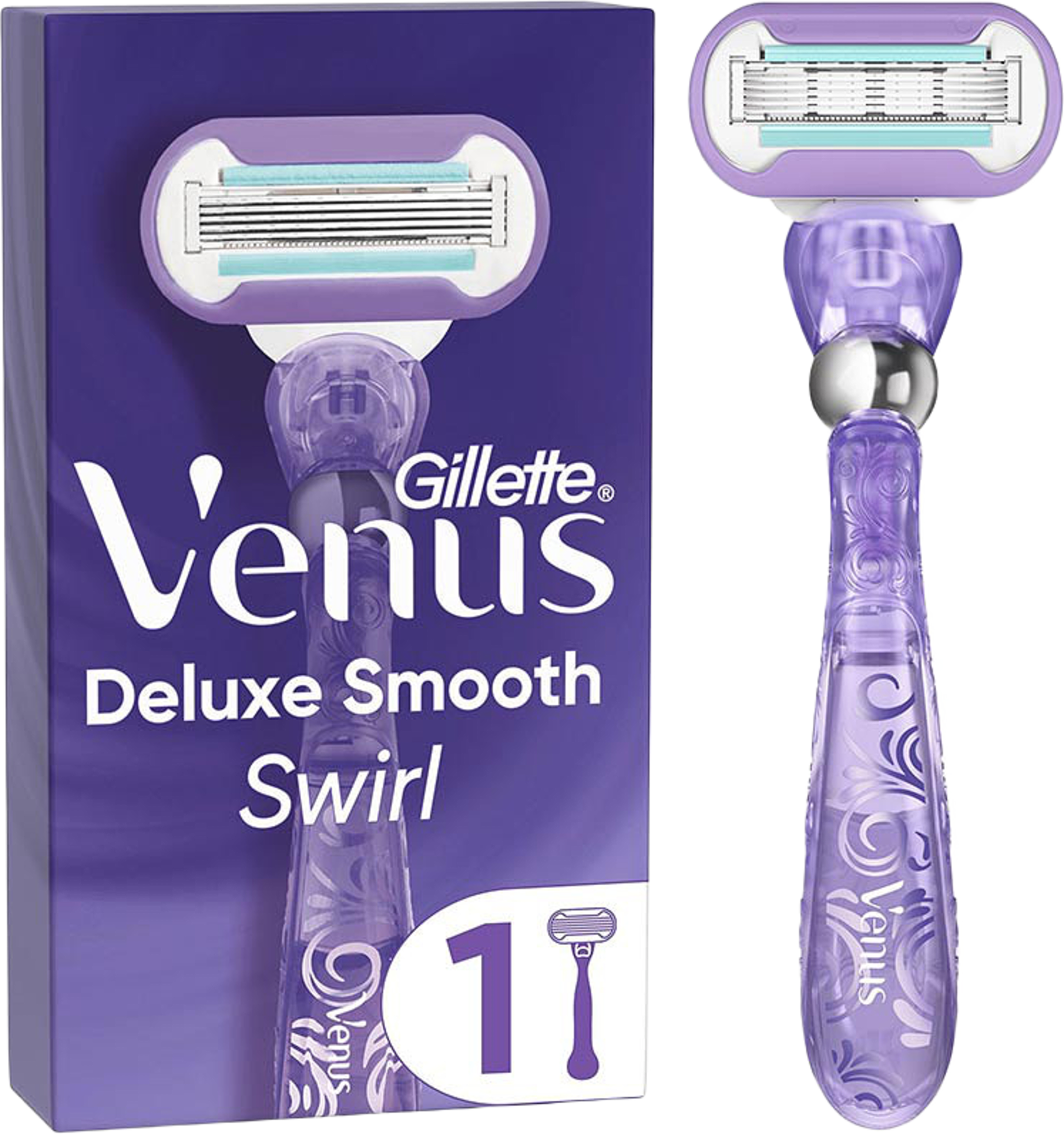 Deluxe Smooth Swirl Rakhyvel med 1 Rakblad