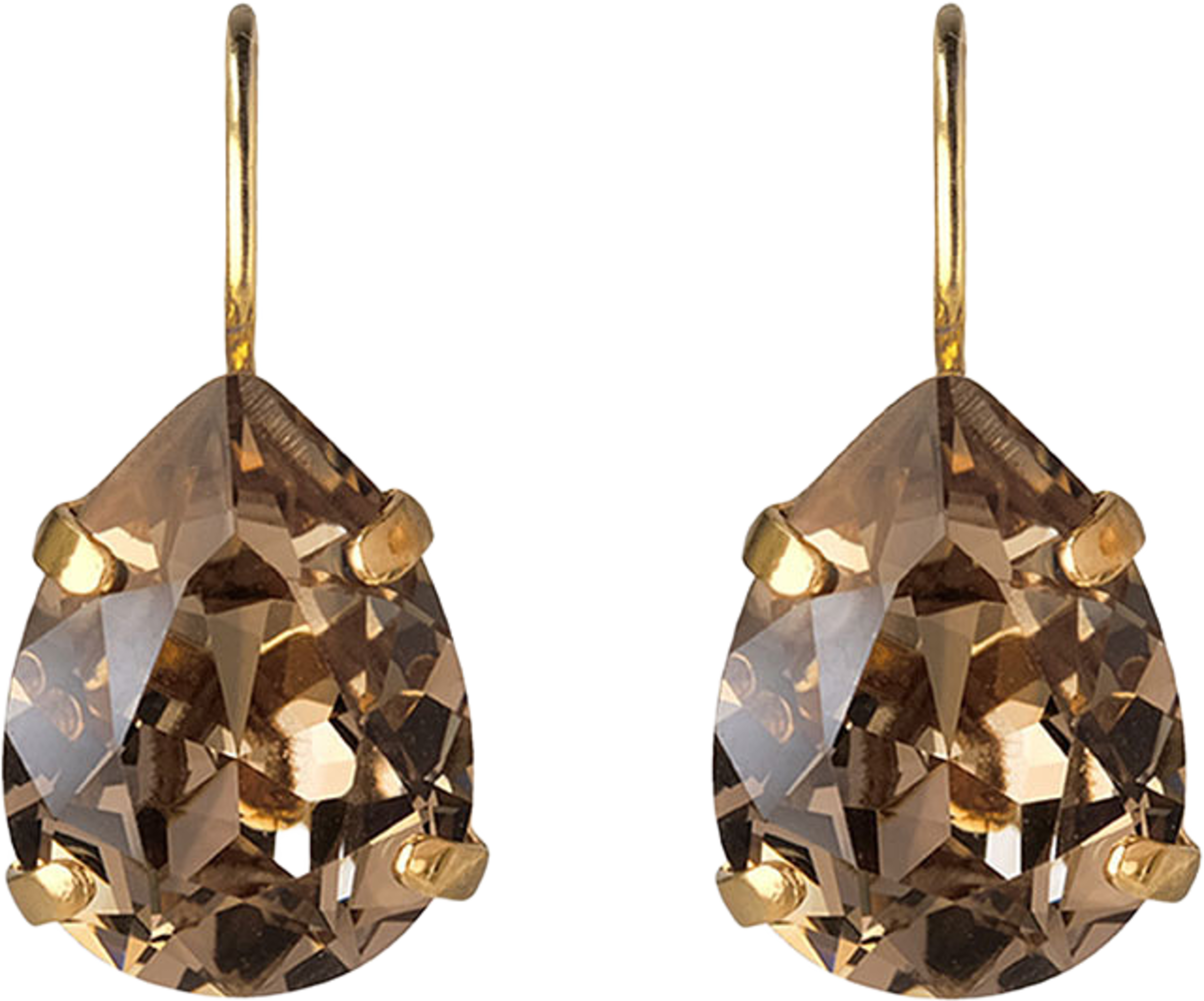 Mini Drop Clasp Earrings Greige