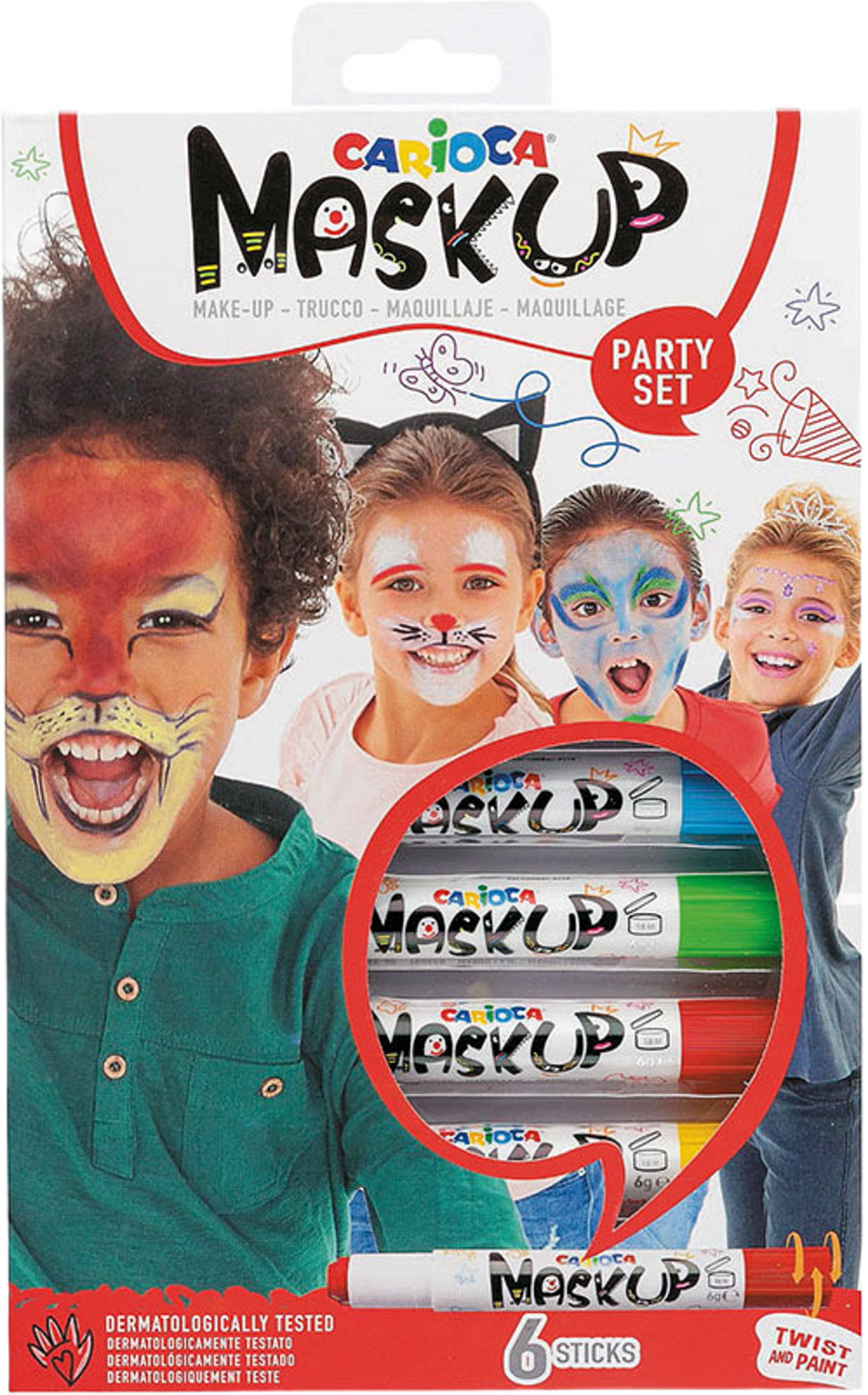 Ansiktsfärger, 6-pack klassiska färger