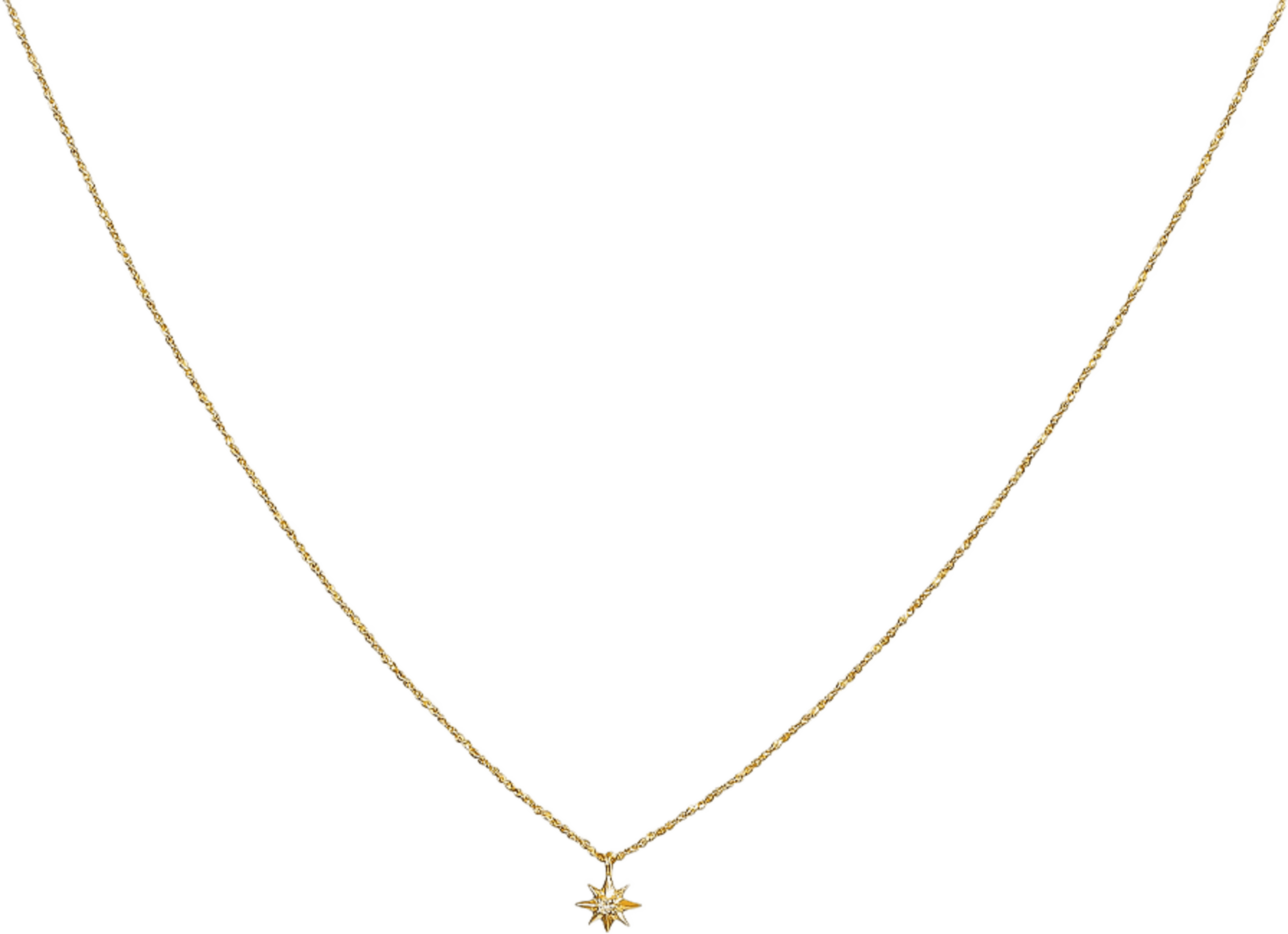 North Star Short Necklace Gold